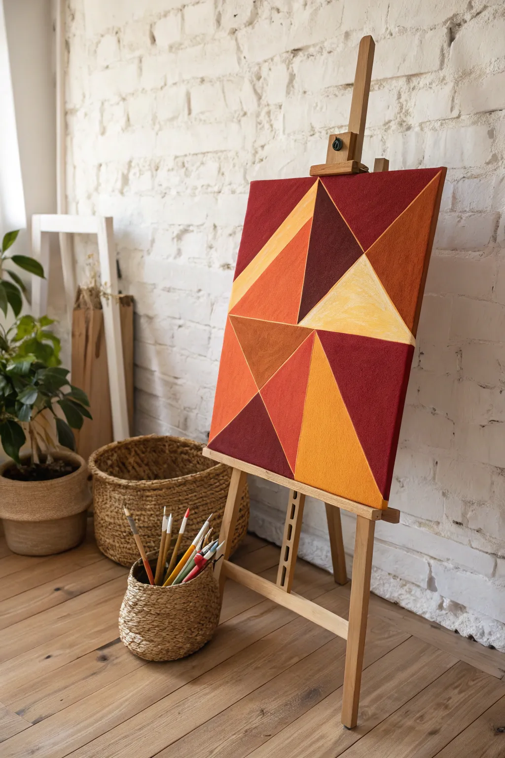 Embrace the art of fall with bold abstract patterns in warm autumn hues. 🎨🍂 #FallArt #MinimalistDesign