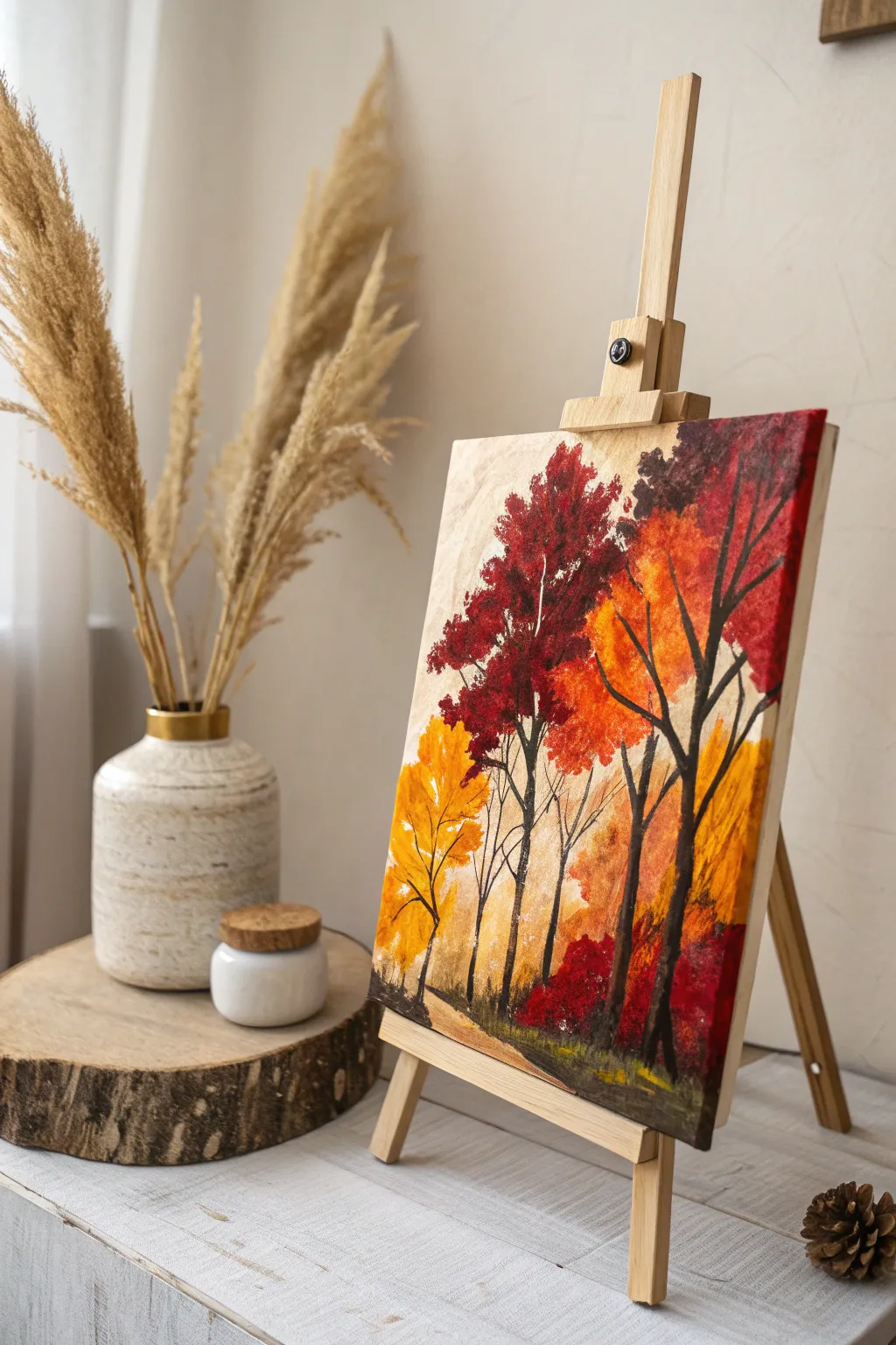 Unleash your creativity with bold autumn hues. 🍂🖌️ #FallArt #AbstractBeauty