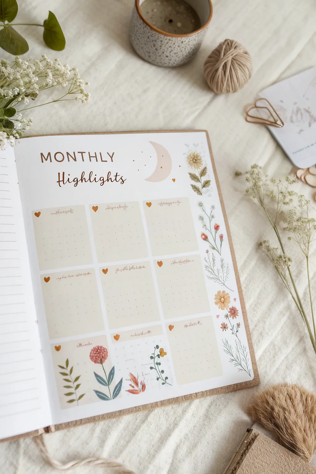 Capture every precious moment with simplicity and style in your monthly scrapbook highlights.