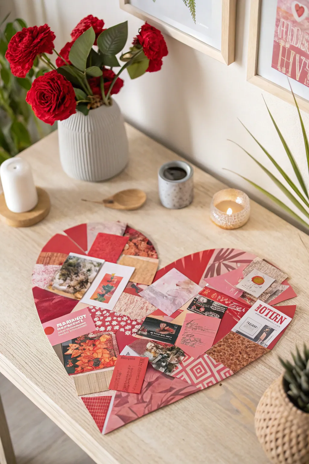 Discover the art of love with a vibrant Valentine's Day collage that inspires creativity and expression.