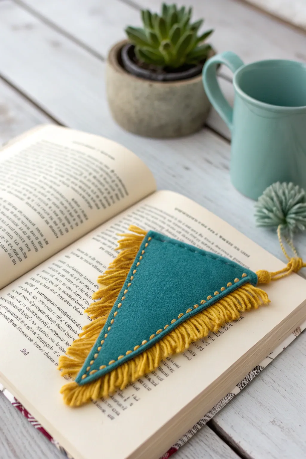 Embrace your inner bohemian with this charming fringed bookmark—perfect for your next cozy read.
