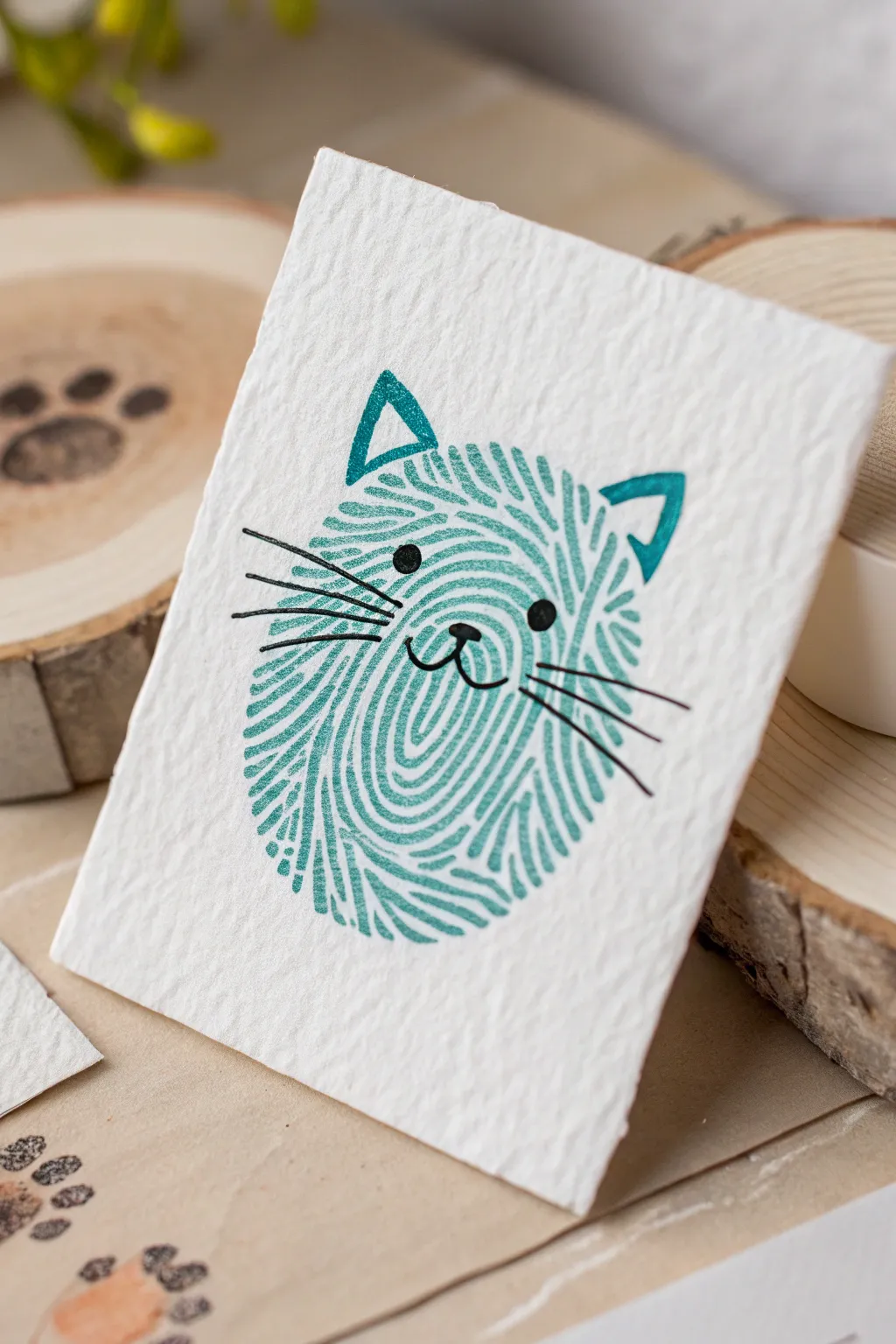 Tiny masterpieces: Transform your fingerprints into charming animal faces!