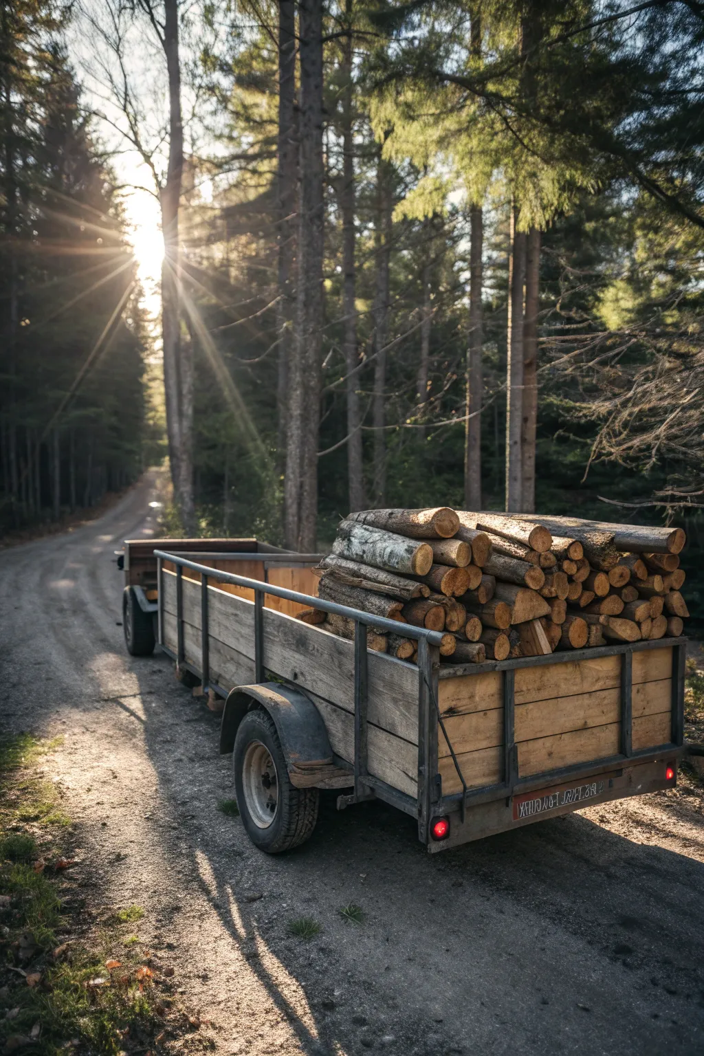 Harness stability and capacity with a tandem axle trailer, perfect for your firewood hauling needs.