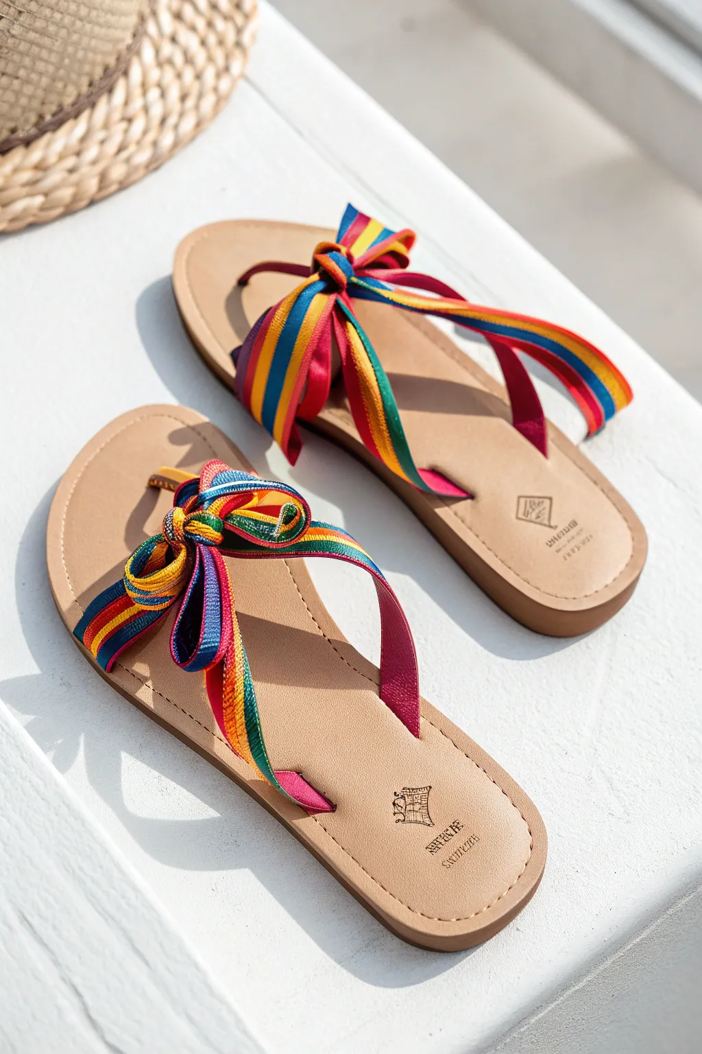 Transform your flip flops into a vibrant statement piece with DIY ribbon flair!