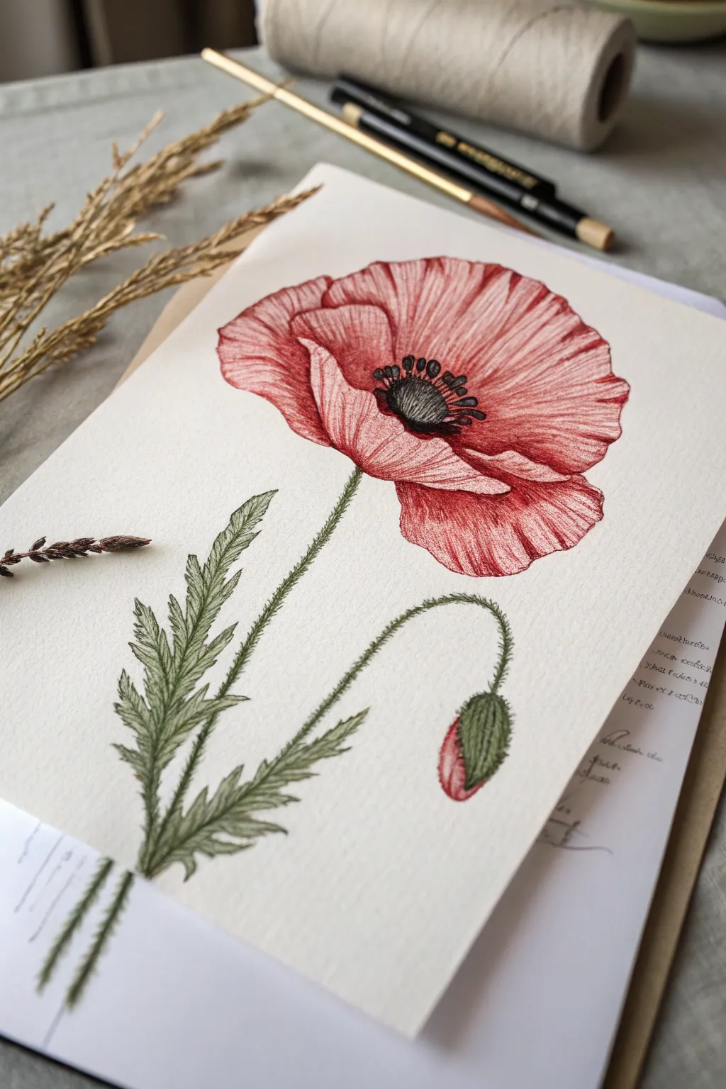 Embrace the vibrant elegance of poppies with this minimalist floral masterpiece.