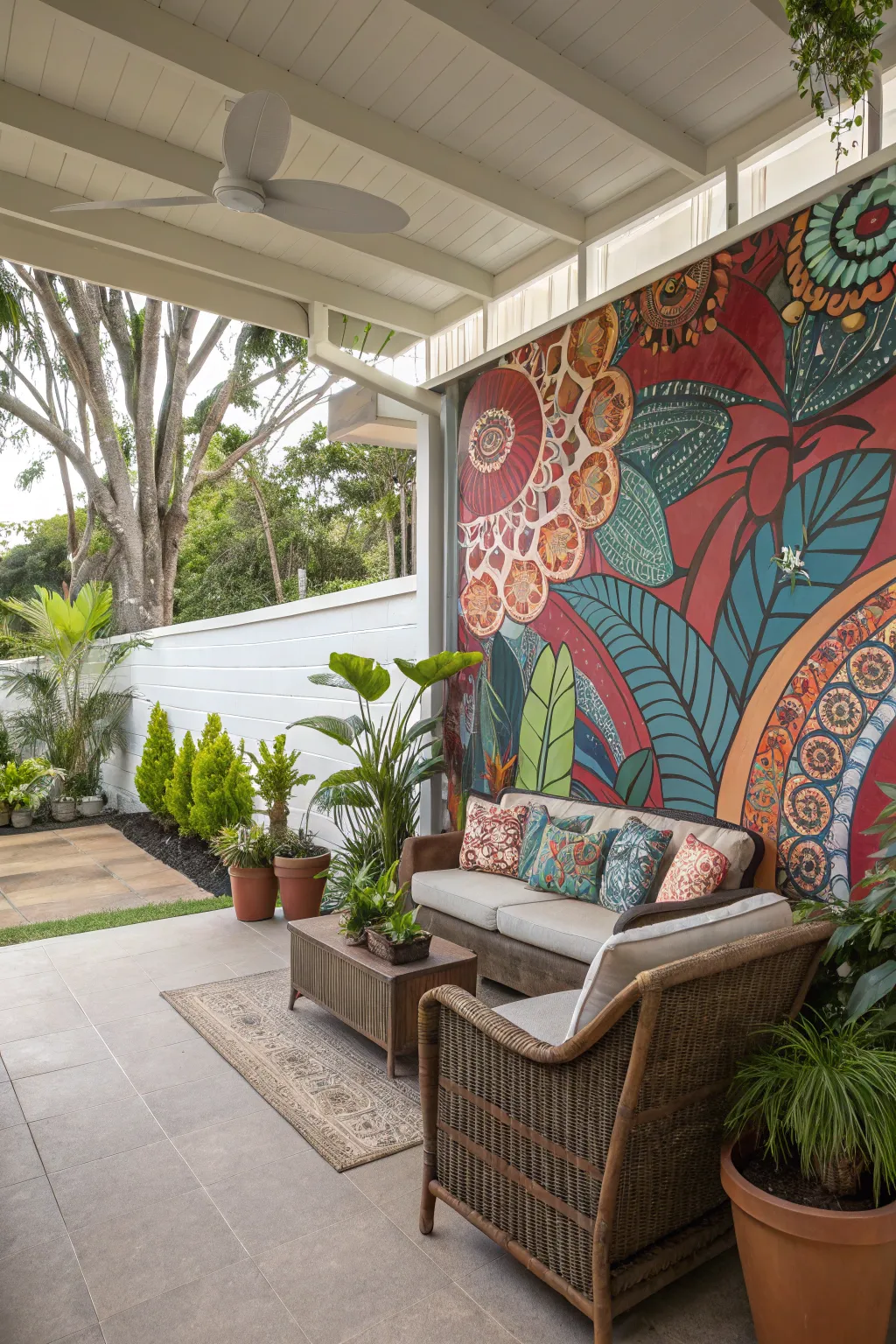Add a pop of personality with a striking accent wall.