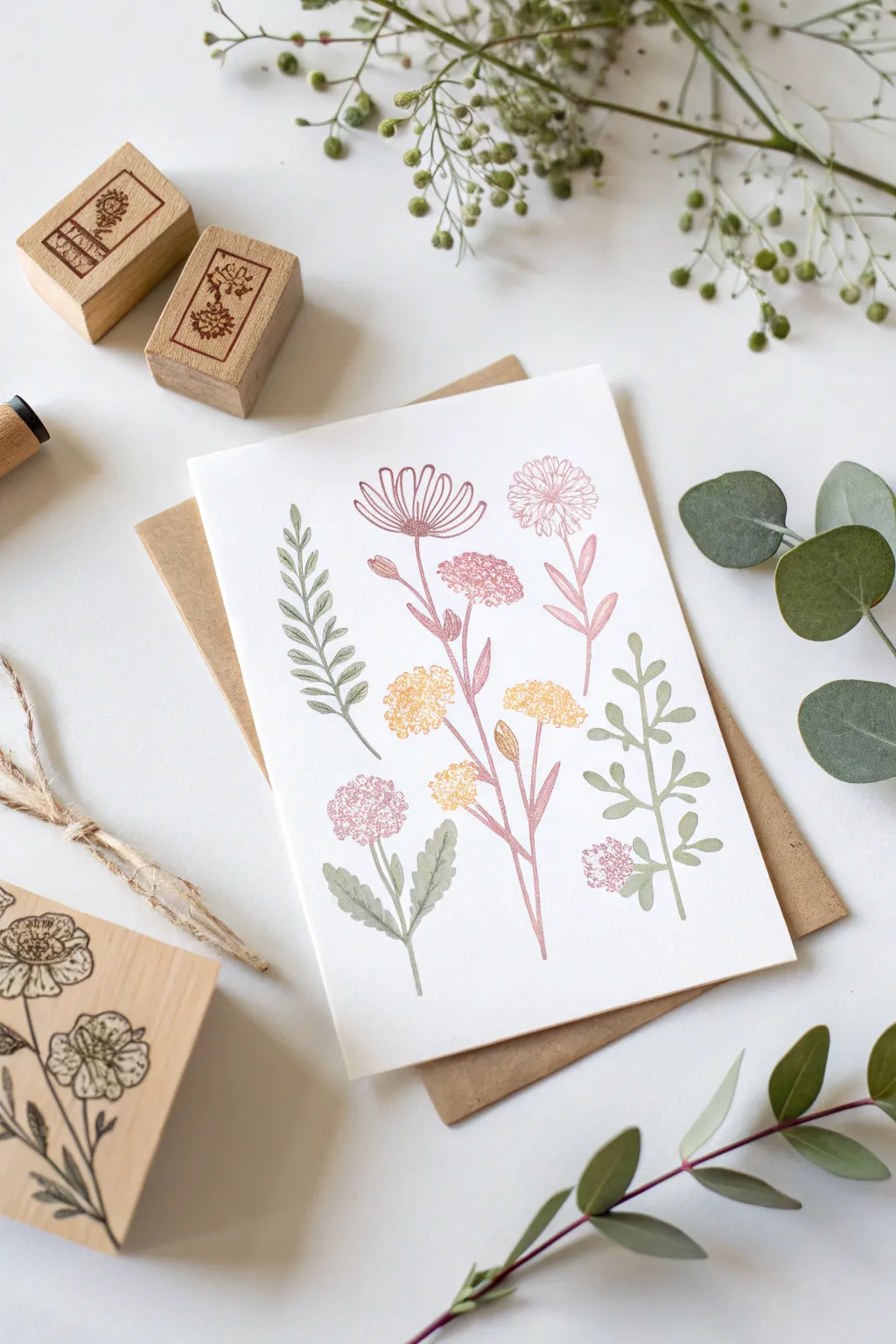 Craft elegance with botanical stamps – simple, beautiful, and uniquely yours.