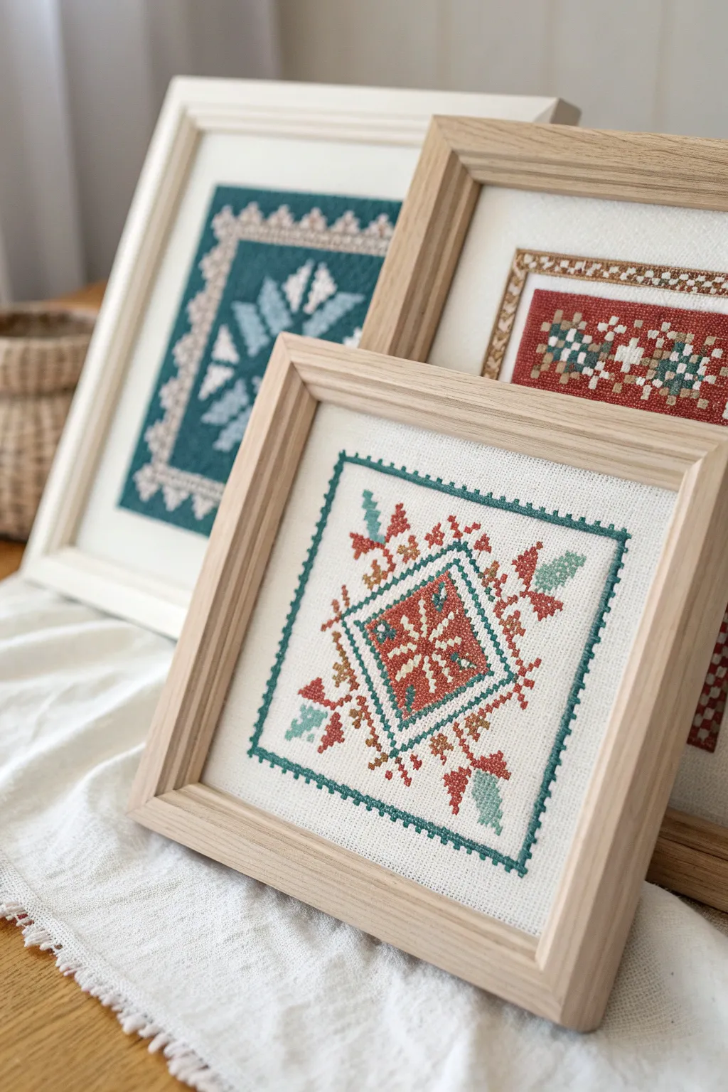 Elevate your needlepoint art with layered frames for a stunning, dimensional display!