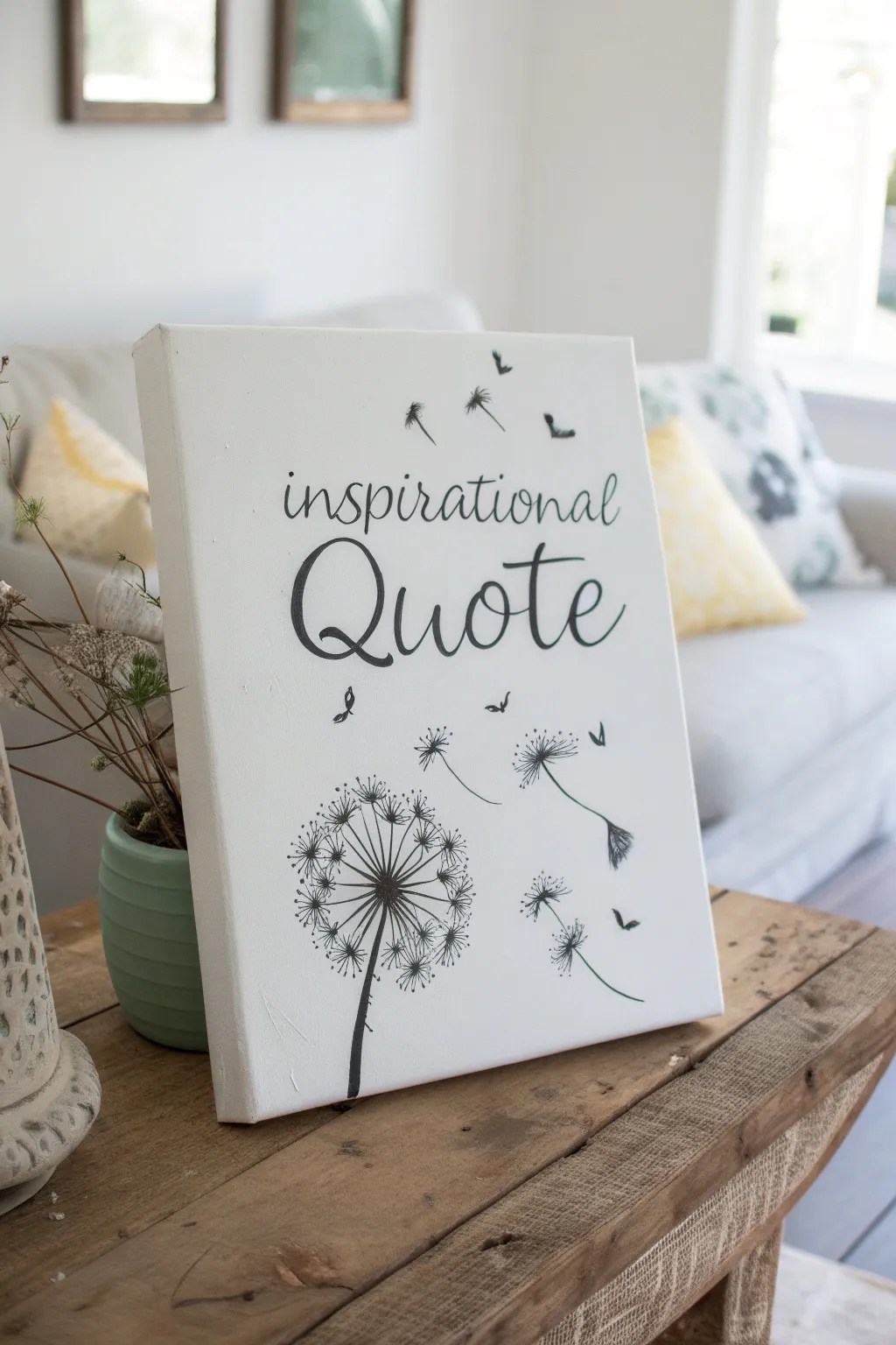 Find inspiration in simplicity with this beautiful quote art, blending elegance and meaning in every brushstroke.