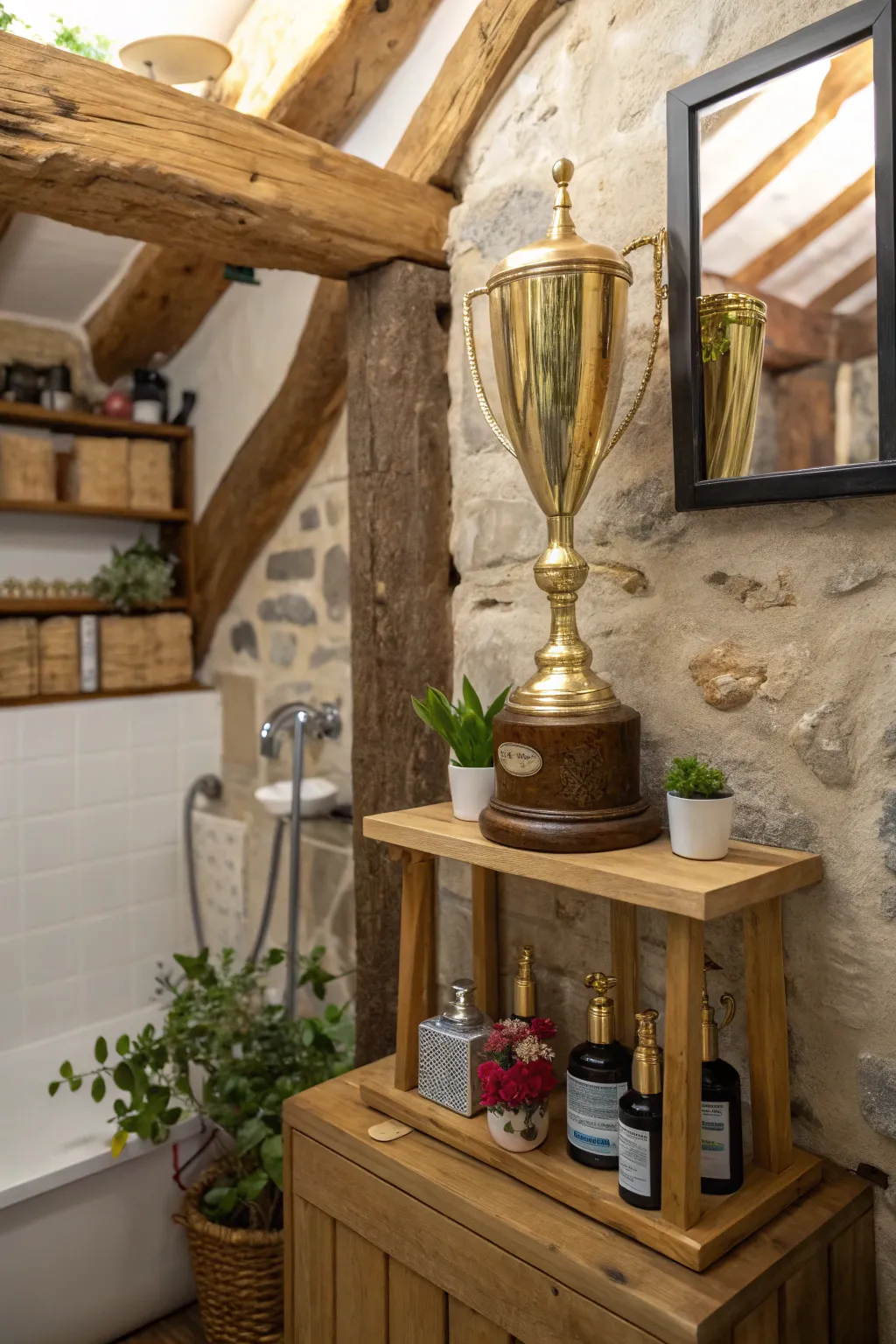 A golden plunger trophy for those ready to tackle any challenge.