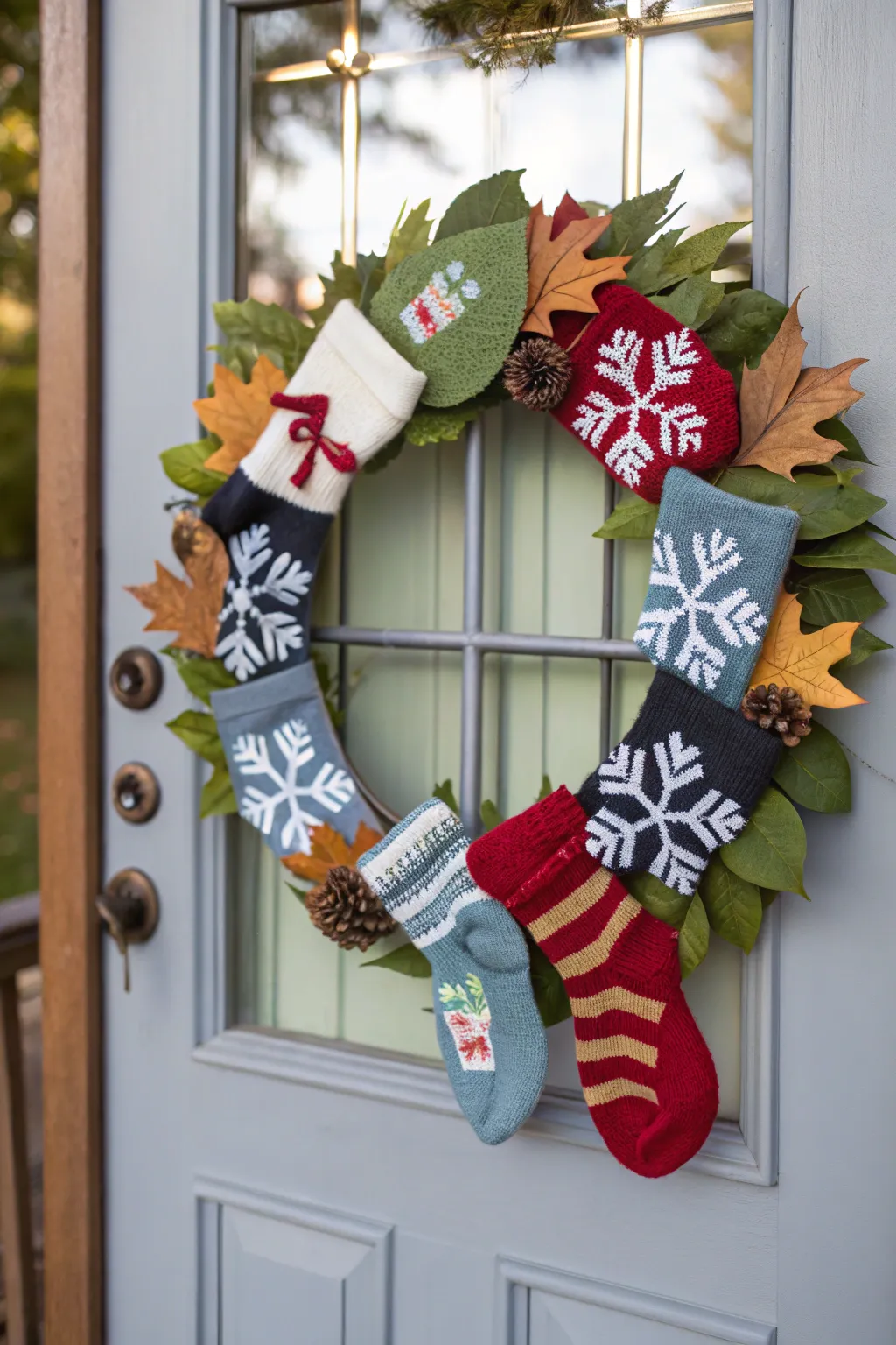 Seasonal socks keep your decor fresh and fun.