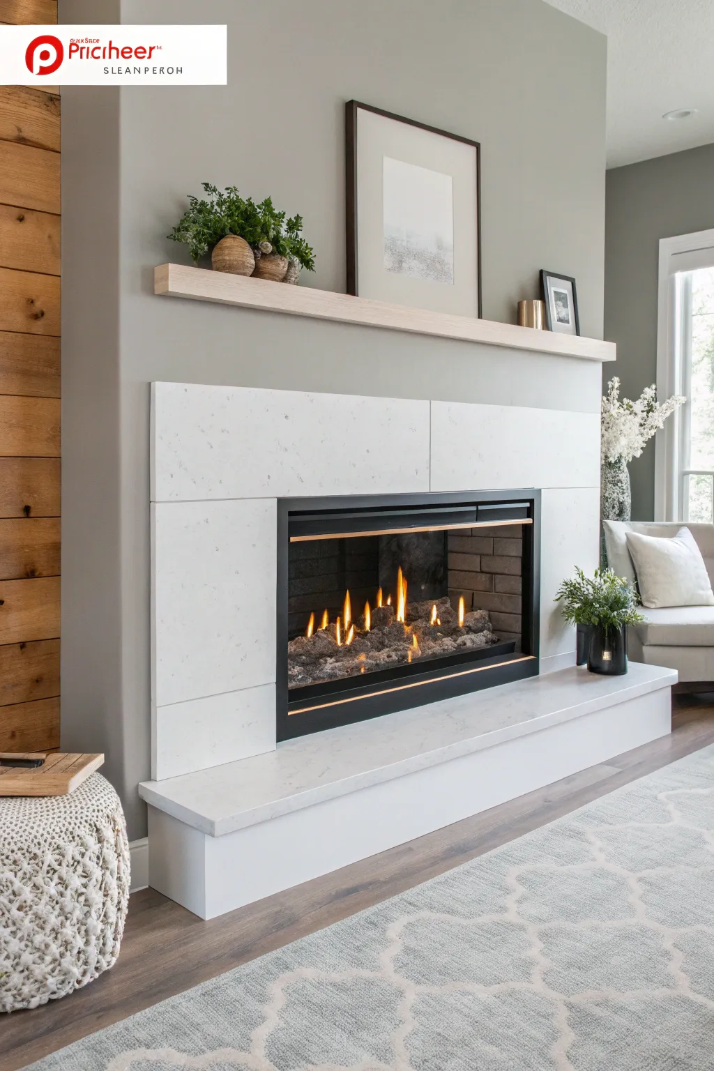 Elevate your space with a neutral palette gas fireplace—where craftsmanship meets versatility.