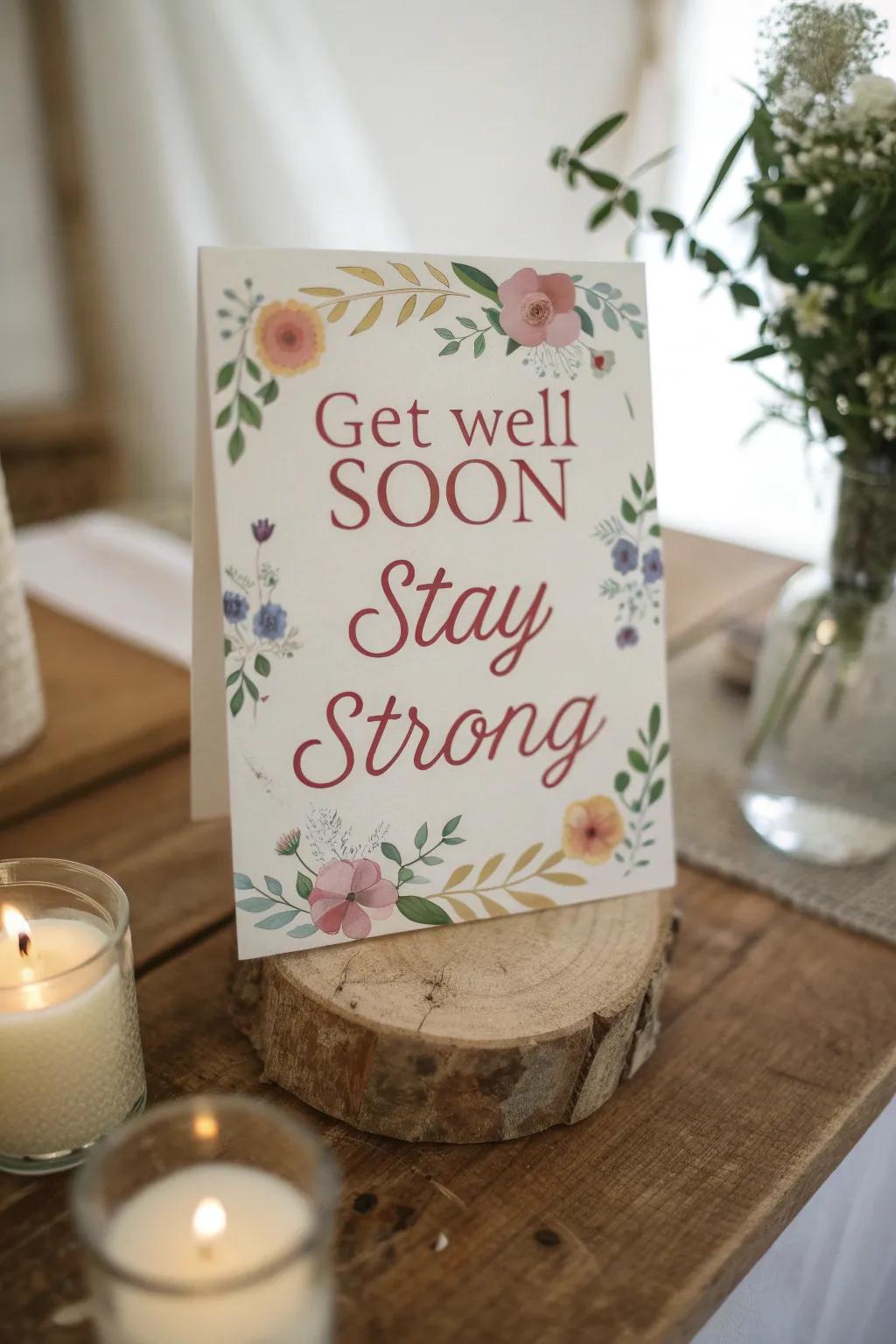 A heartfelt reminder of love and support in a beautifully crafted card.