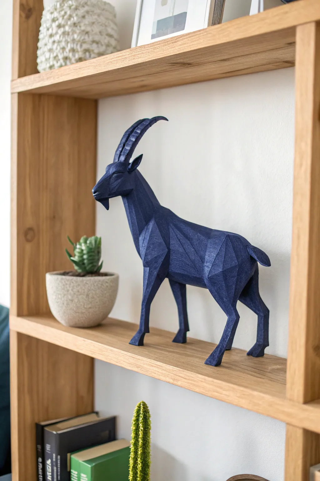 Add a playful twist to your decor with this bold 3D printed goat model!
