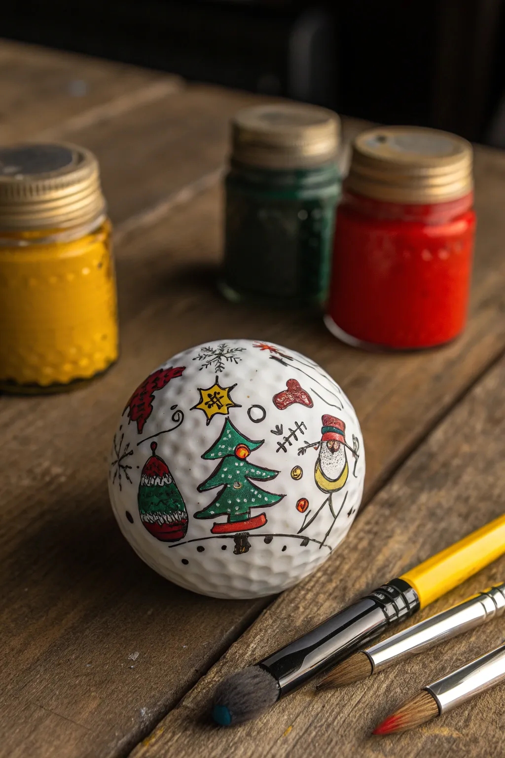 Celebrate the seasons with intricately painted holiday-themed golf balls, where craftsmanship meets festive spirit.