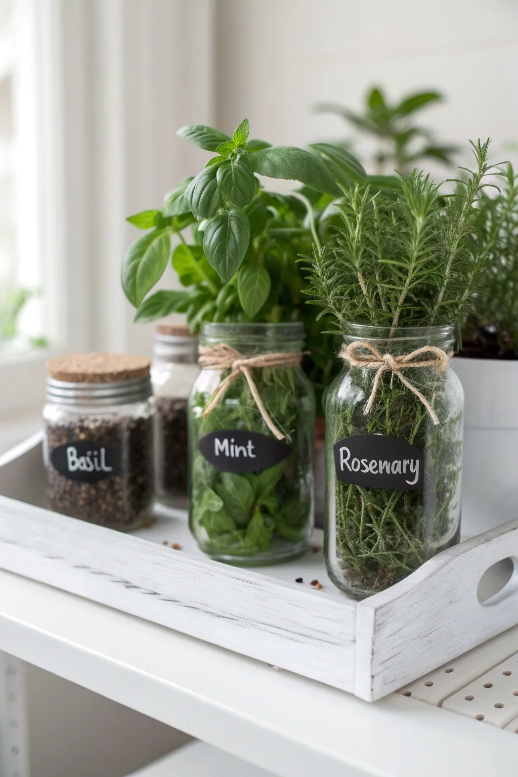 Bring the outdoors in with a charming upcycled jar herb garden—perfect for a sustainable birthday gift!