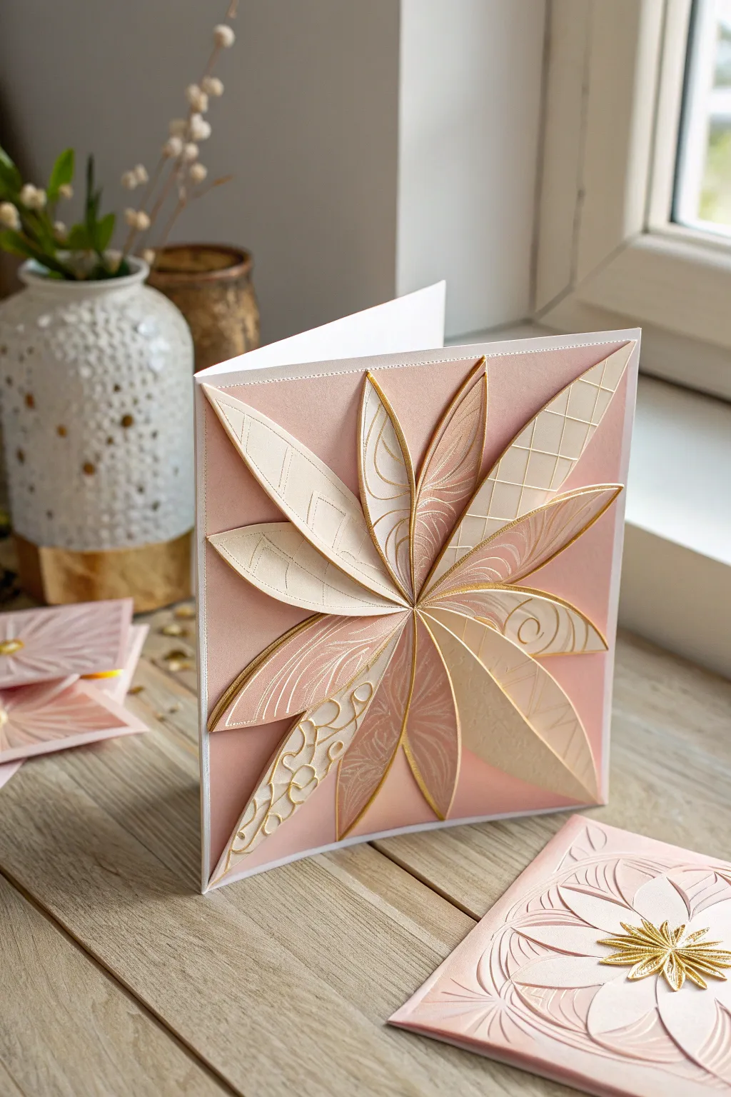 Unleash creativity with the Twist and Fold technique for a truly dynamic card design.