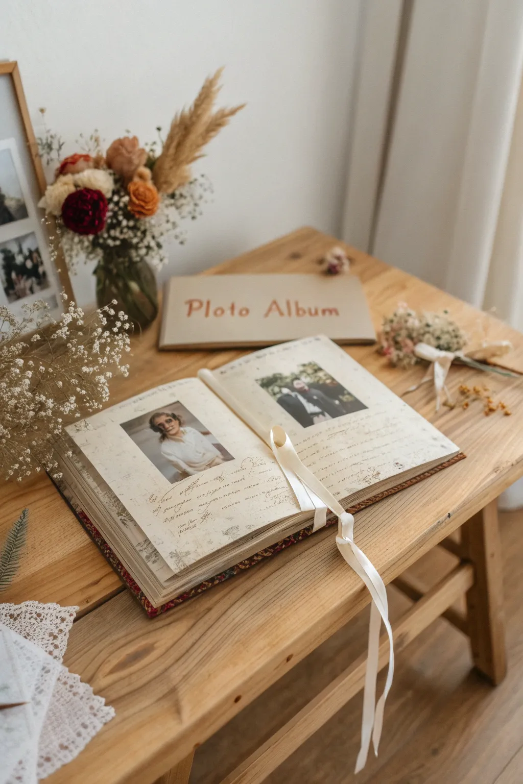 Capture cherished memories with a handmade photo album that speaks to the heart.