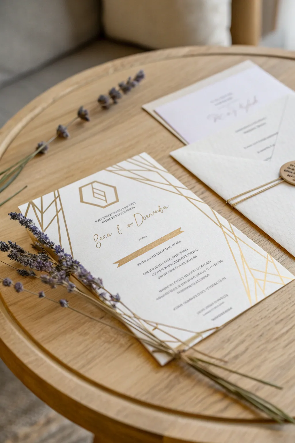 Elevate your wedding invites with a touch of gold foil elegance, where simplicity meets luxury.