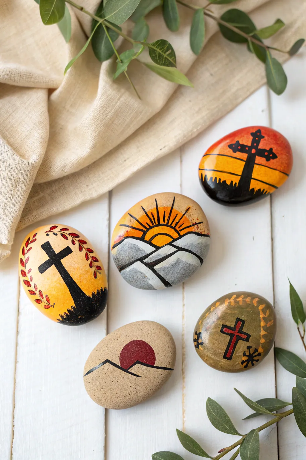 Bring the Easter story to life with these beautifully crafted interactive story stones. ✨🌿 #EasterCrafts #MinimalistArt