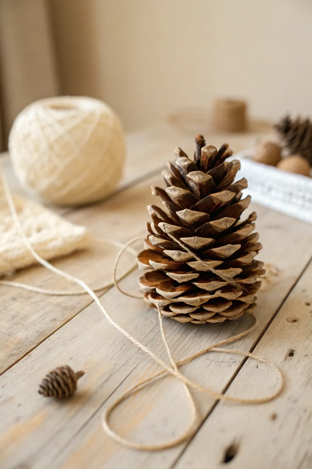 Transform nature's treasures into cozy winter accents with a single pinecone.