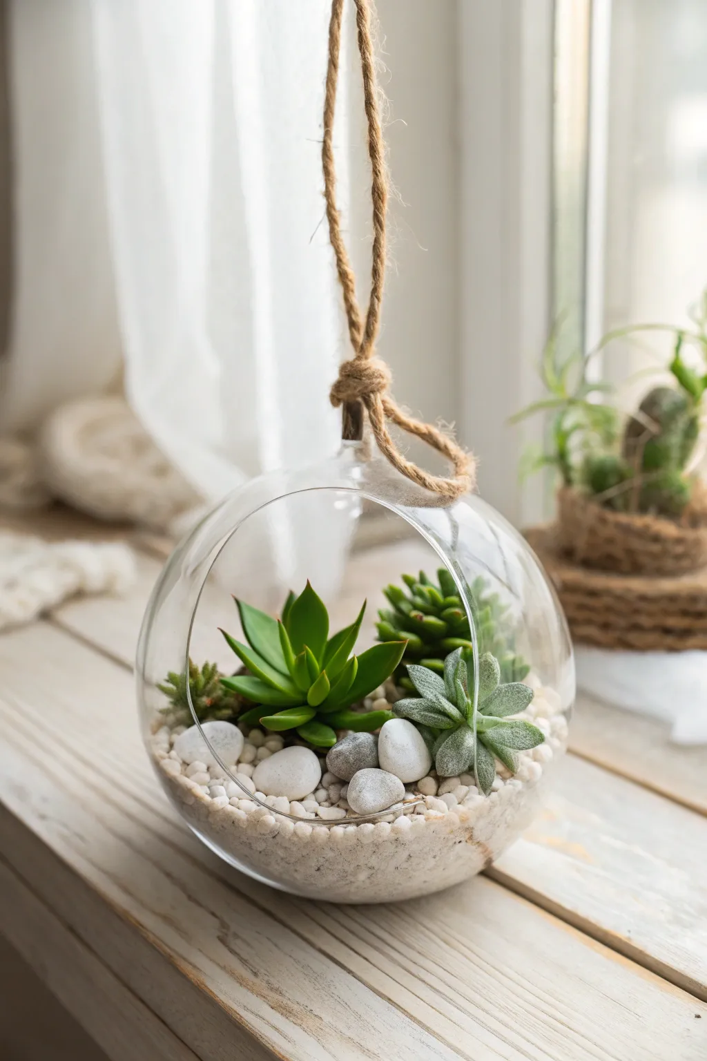Bring a touch of nature indoors with this charming DIY terrarium. 🌿✨ #ScandinavianStyle #BohoDecor #HomeCrafts