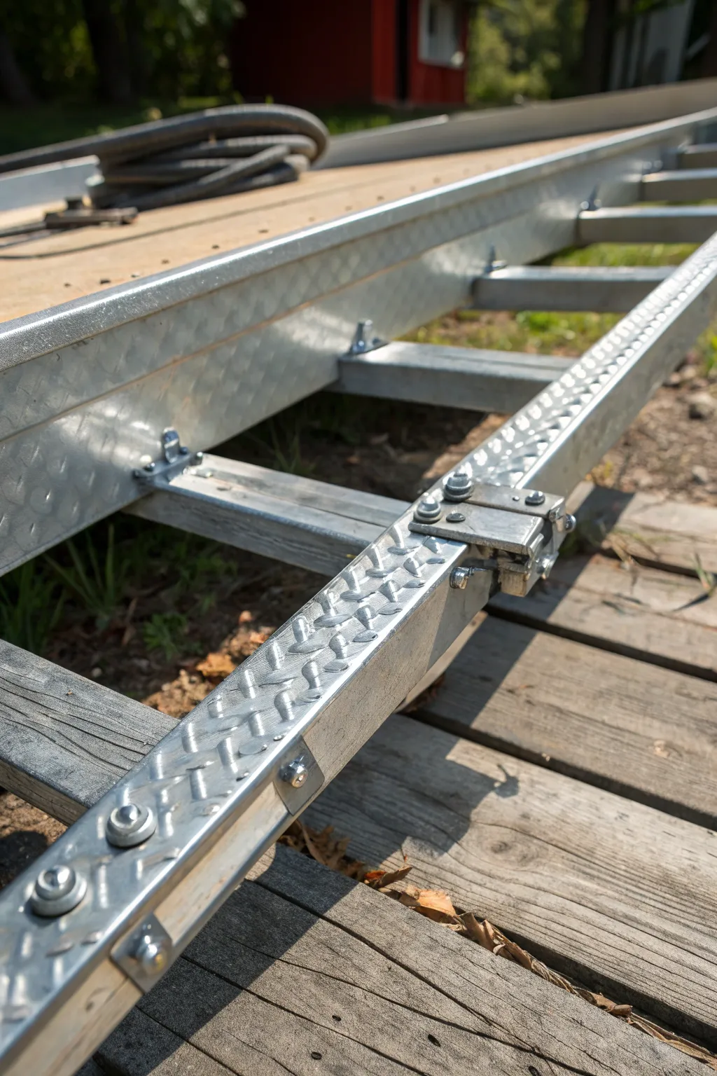 Master the elements: Galvanized steel for unparalleled durability in your DIY boat ramp.