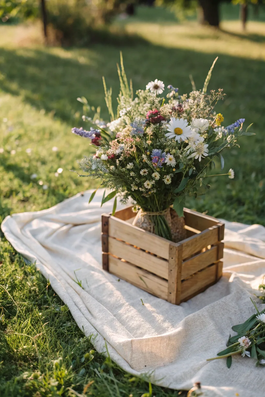 Embrace the elegance of nature with this rustic outdoor bridal shower centerpiece.