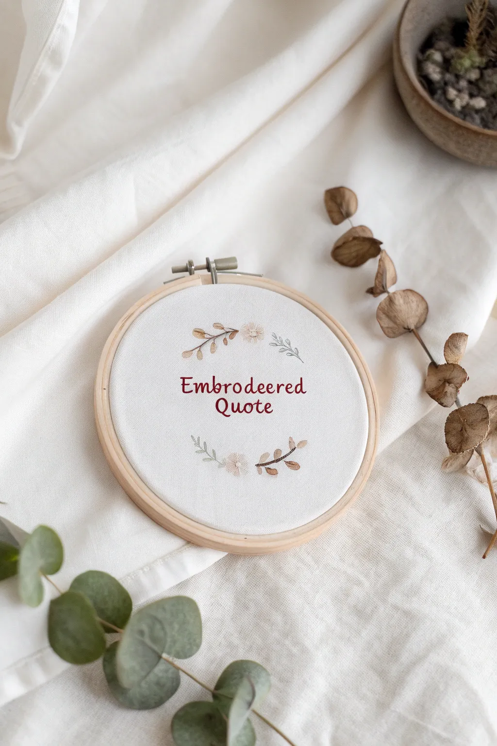 Craft love into every stitch: Personalized hoop art that warms her heart and home.