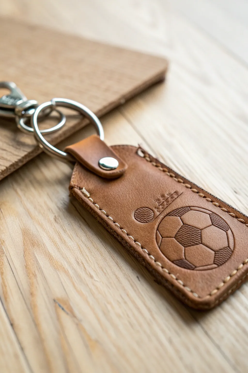Elevate your gifting game with a handcrafted leather keychain, blending simplicity and elegance for the perfect coach's gift.