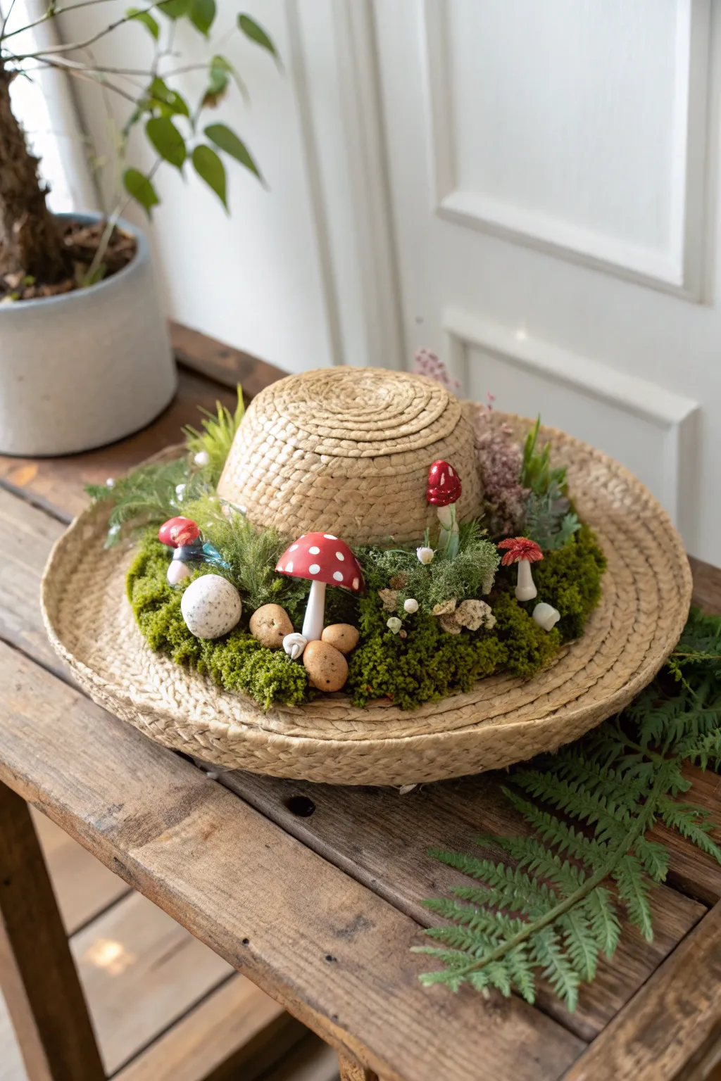 Step into a whimsical world with this enchanting Fairy Garden Bonnet, a perfect blend of craft and nature.