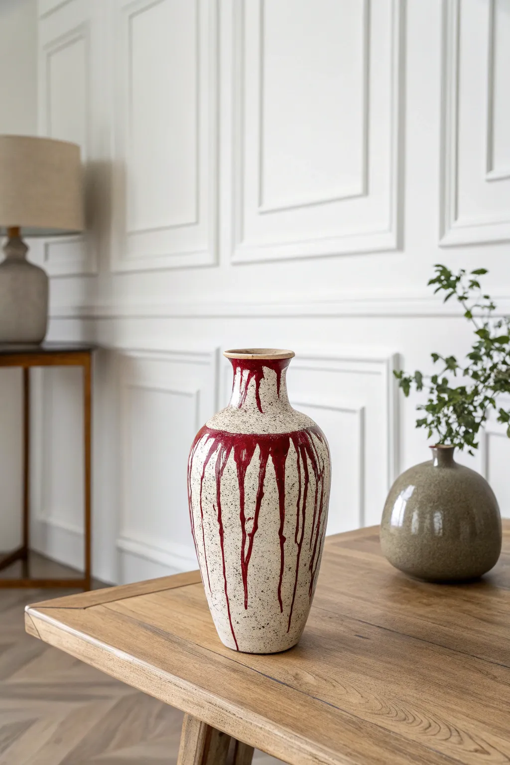 When elegance meets eerie: a splash of faux blood turns simplicity into spine-chilling style.