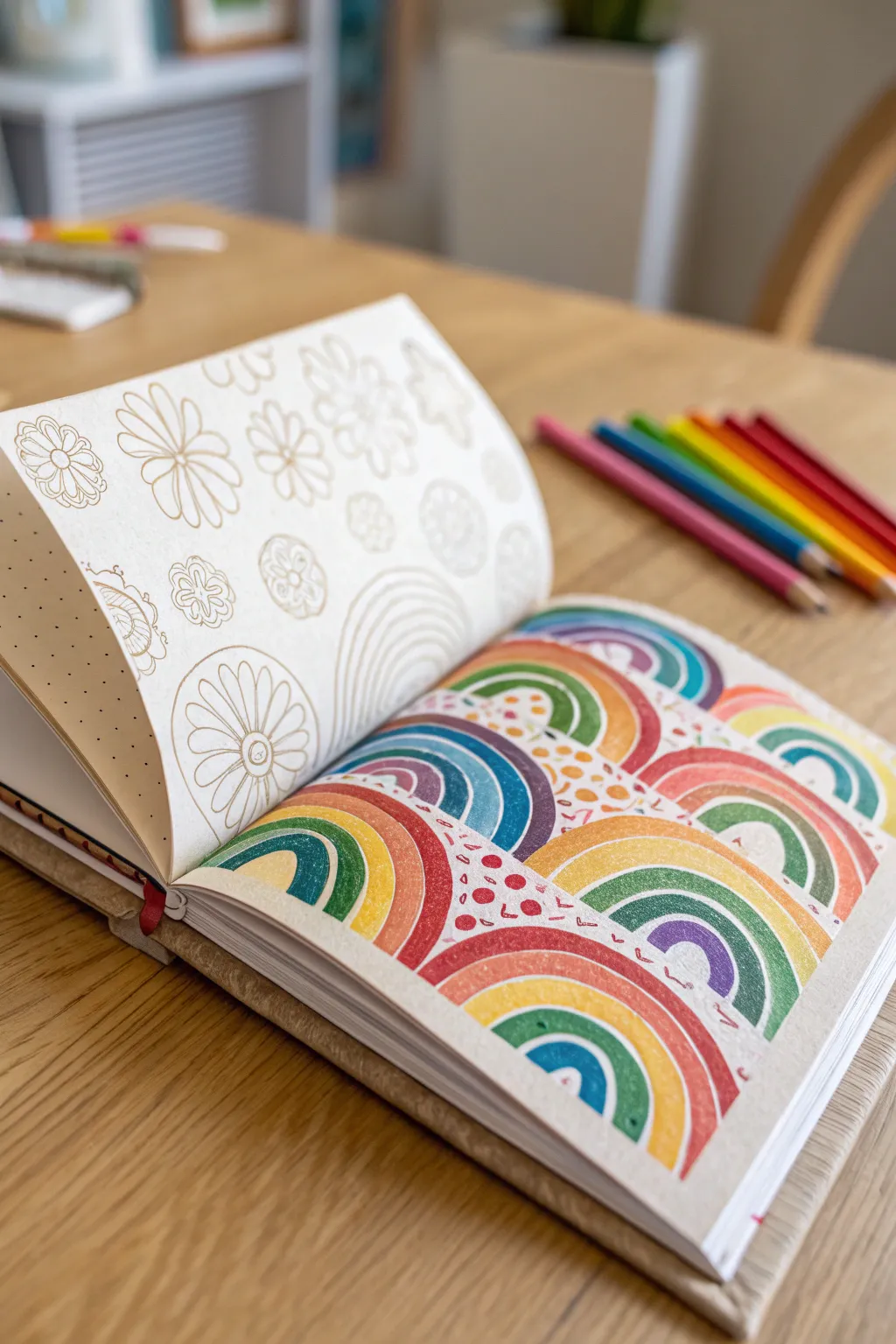Discover the magic of colors with this stunning homemade preschool book, where simplicity meets artistry in a rainbow of patterns!