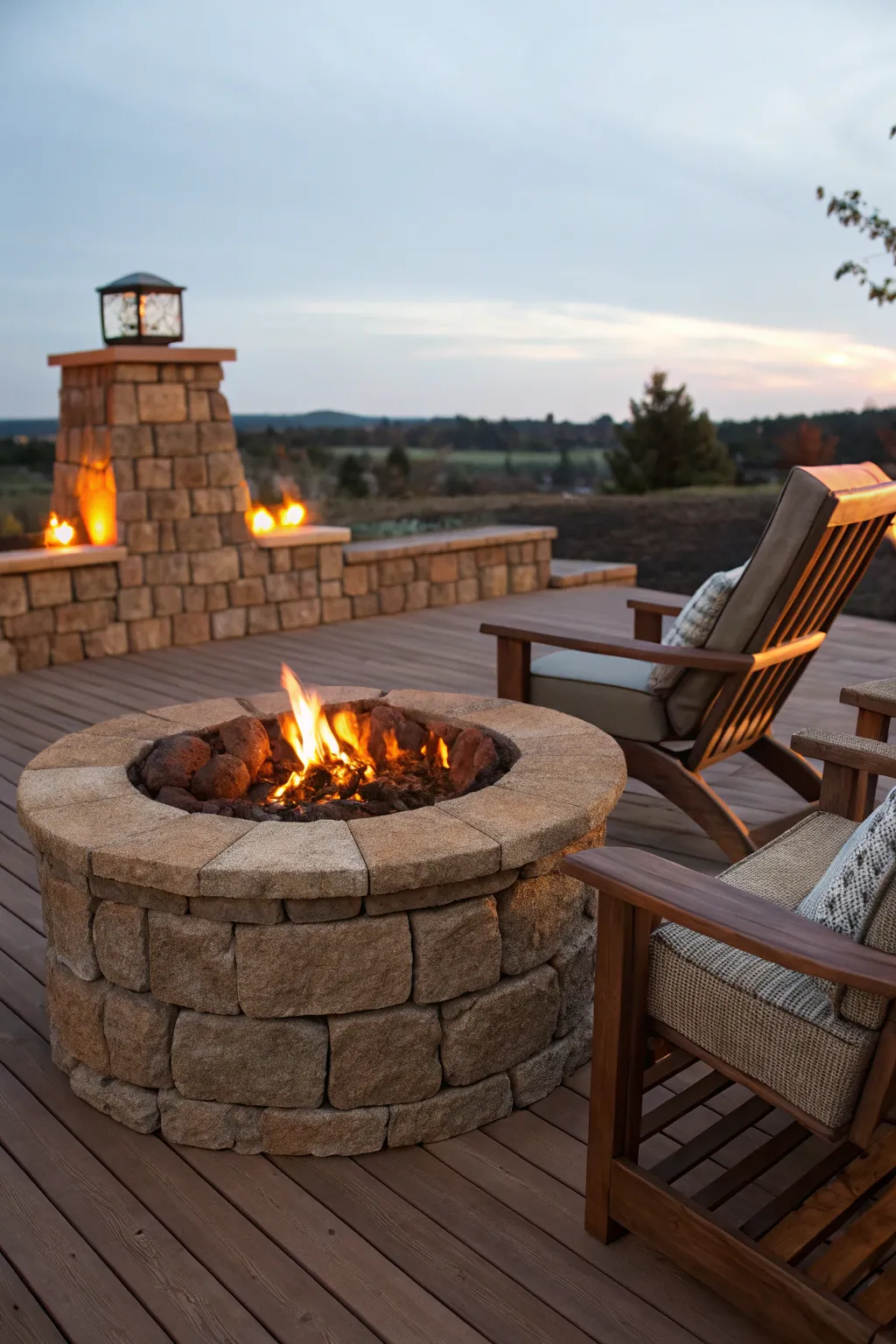 Gather around the artisan-crafted fire pit: where warmth meets craftsmanship.