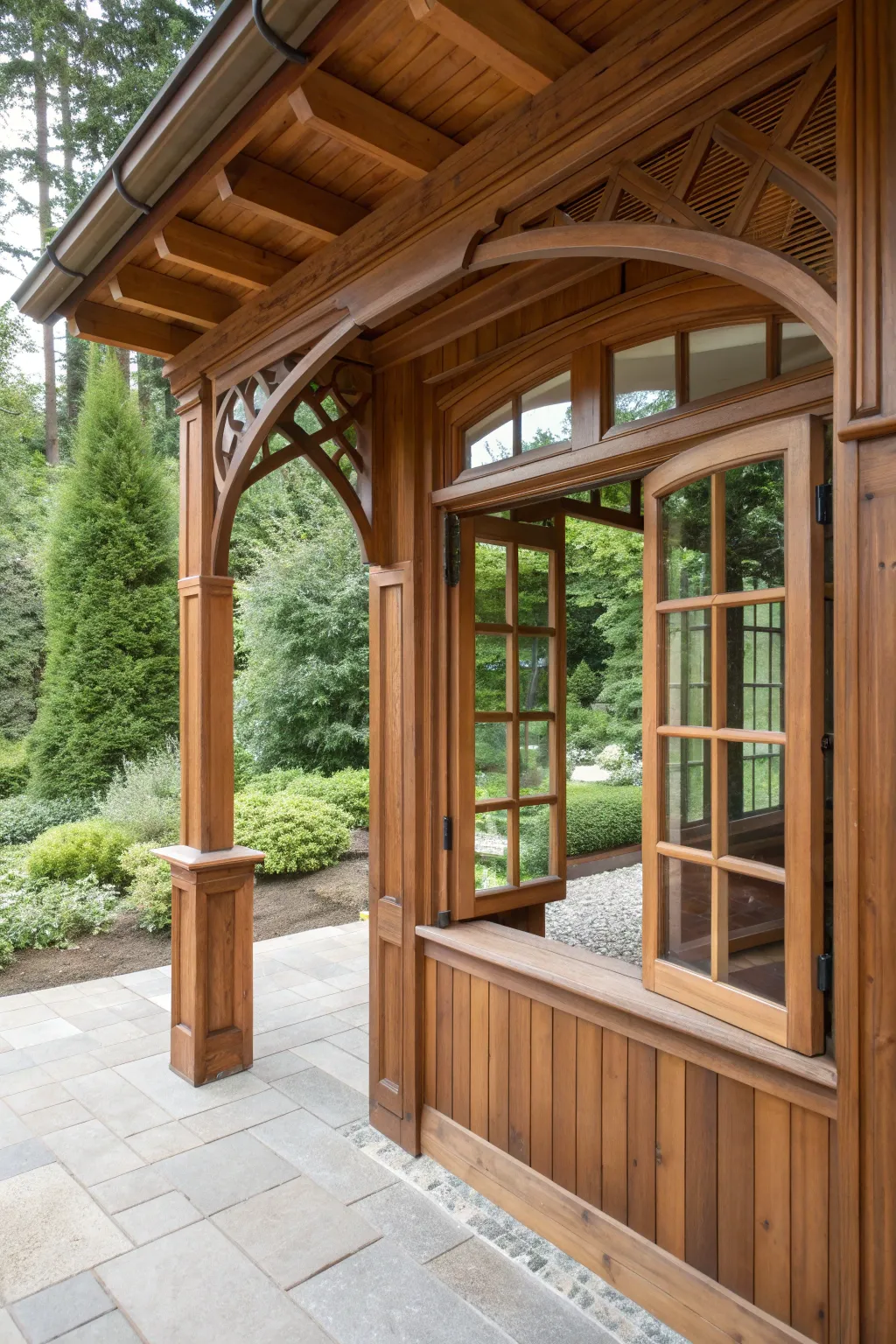 Elevate your carport with crafted windows that blend style and ventilation effortlessly.