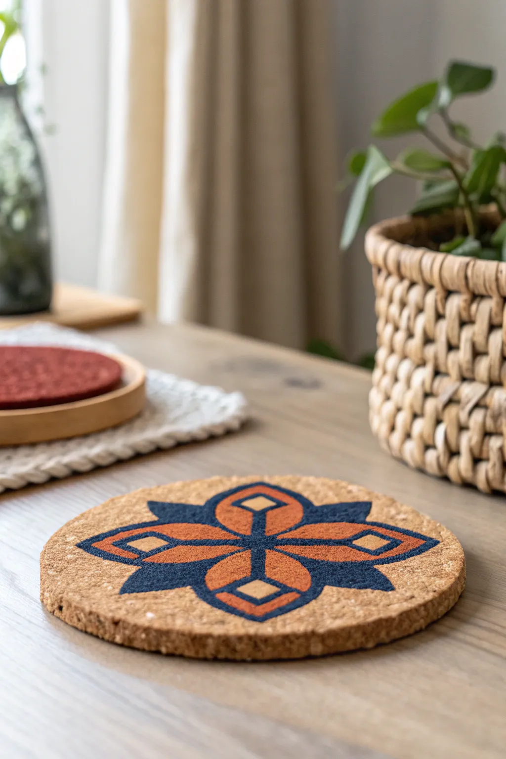 Elevate your table decor with these chic, handcrafted coasters that blend minimalist design with bold hues.