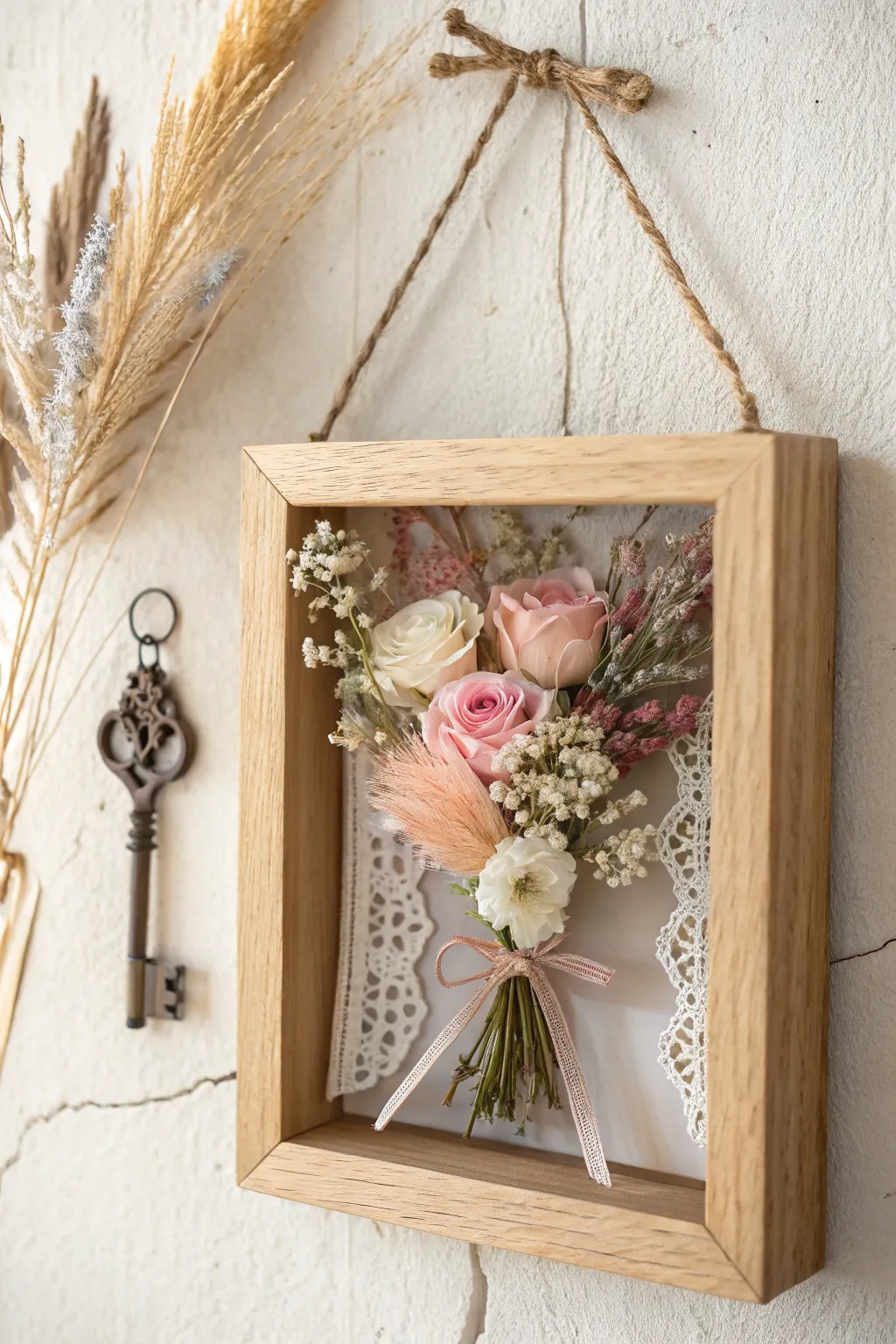 Add depth and charm to your space with a personalized flower shadow box. 🌸✨