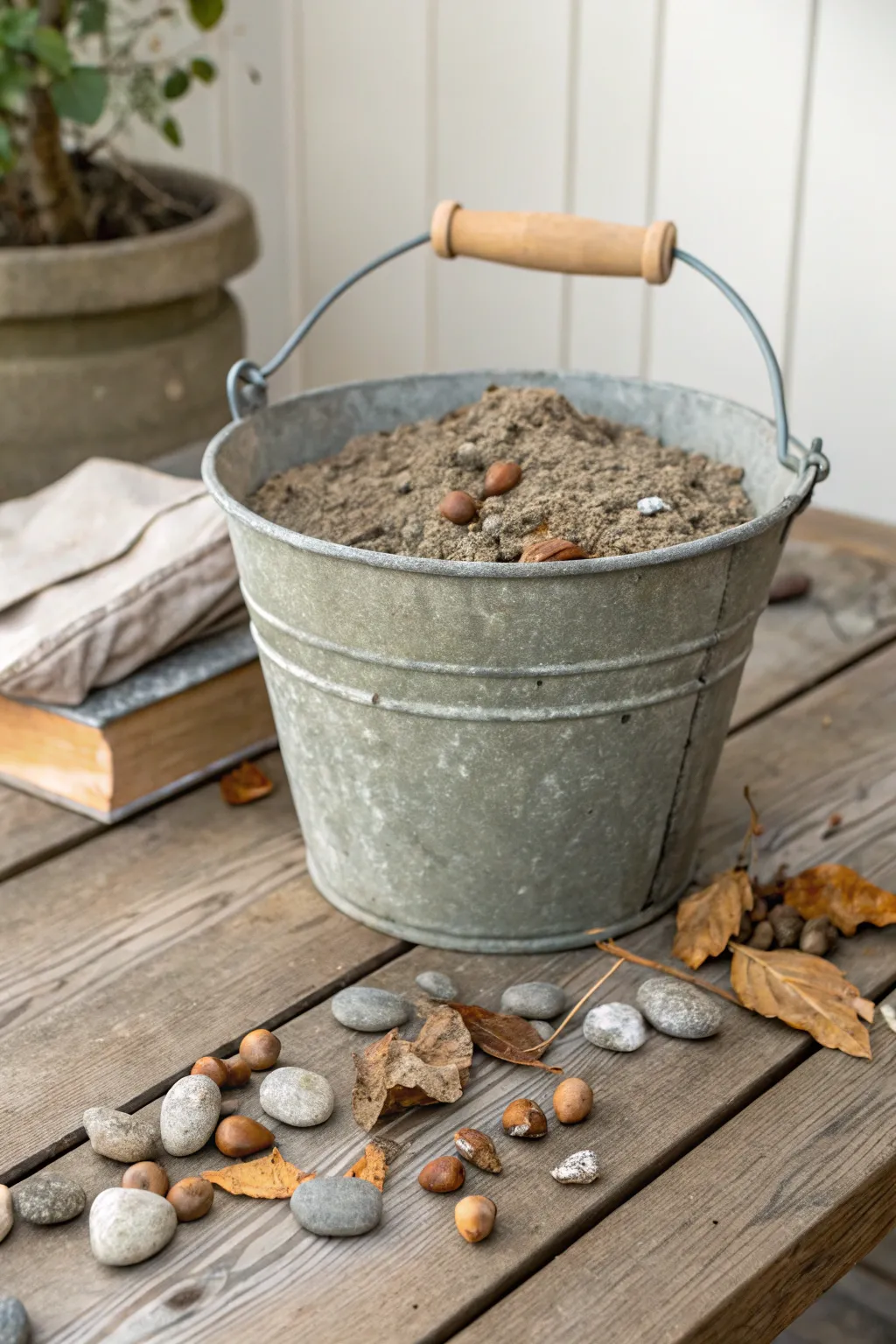 Transform old buckets into stunning hypertufa planters—embrace the art of simplicity and natural beauty.