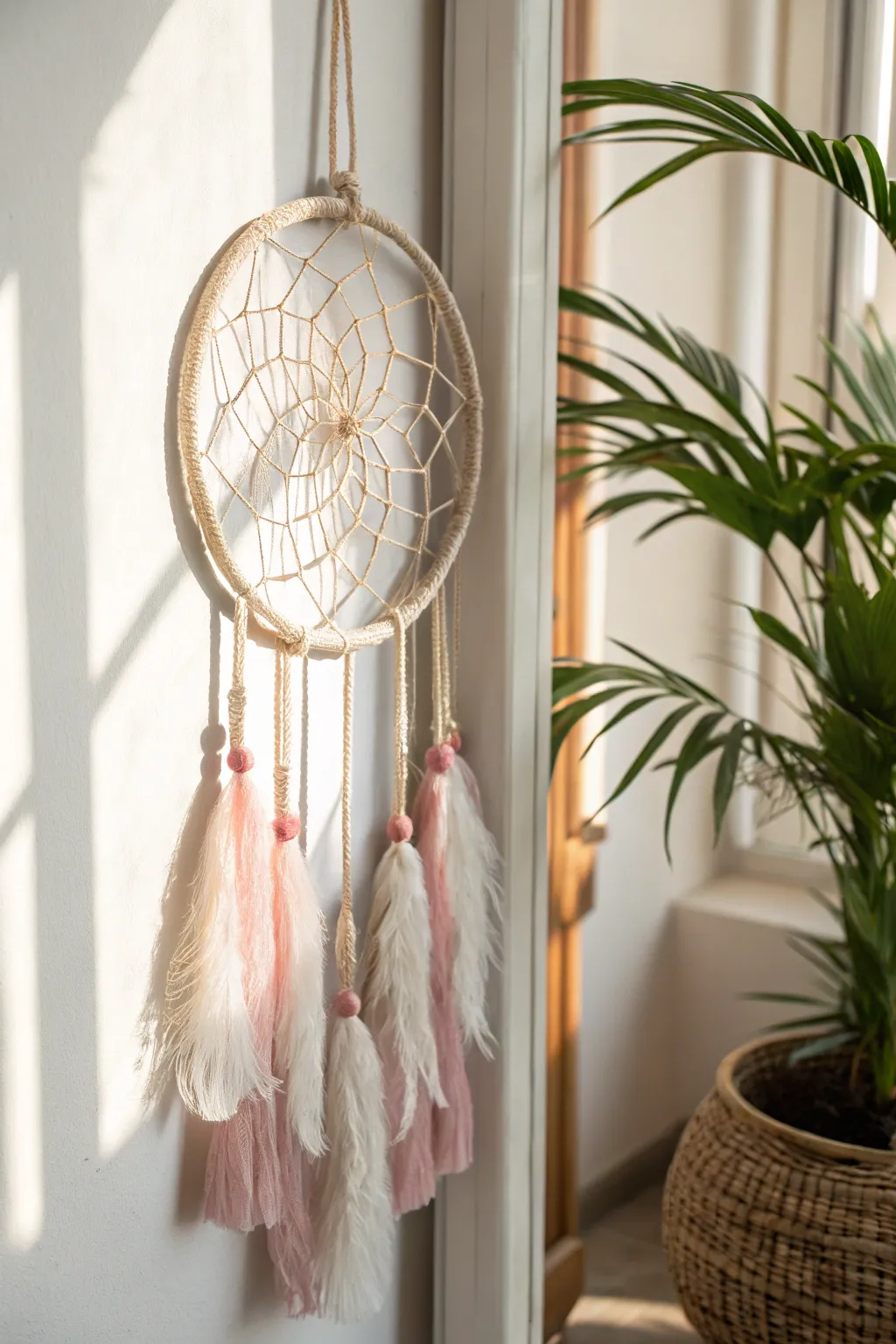 Embrace the whimsical allure of tassels with this elegant dream catcher, perfect for adding playful energy to any space.