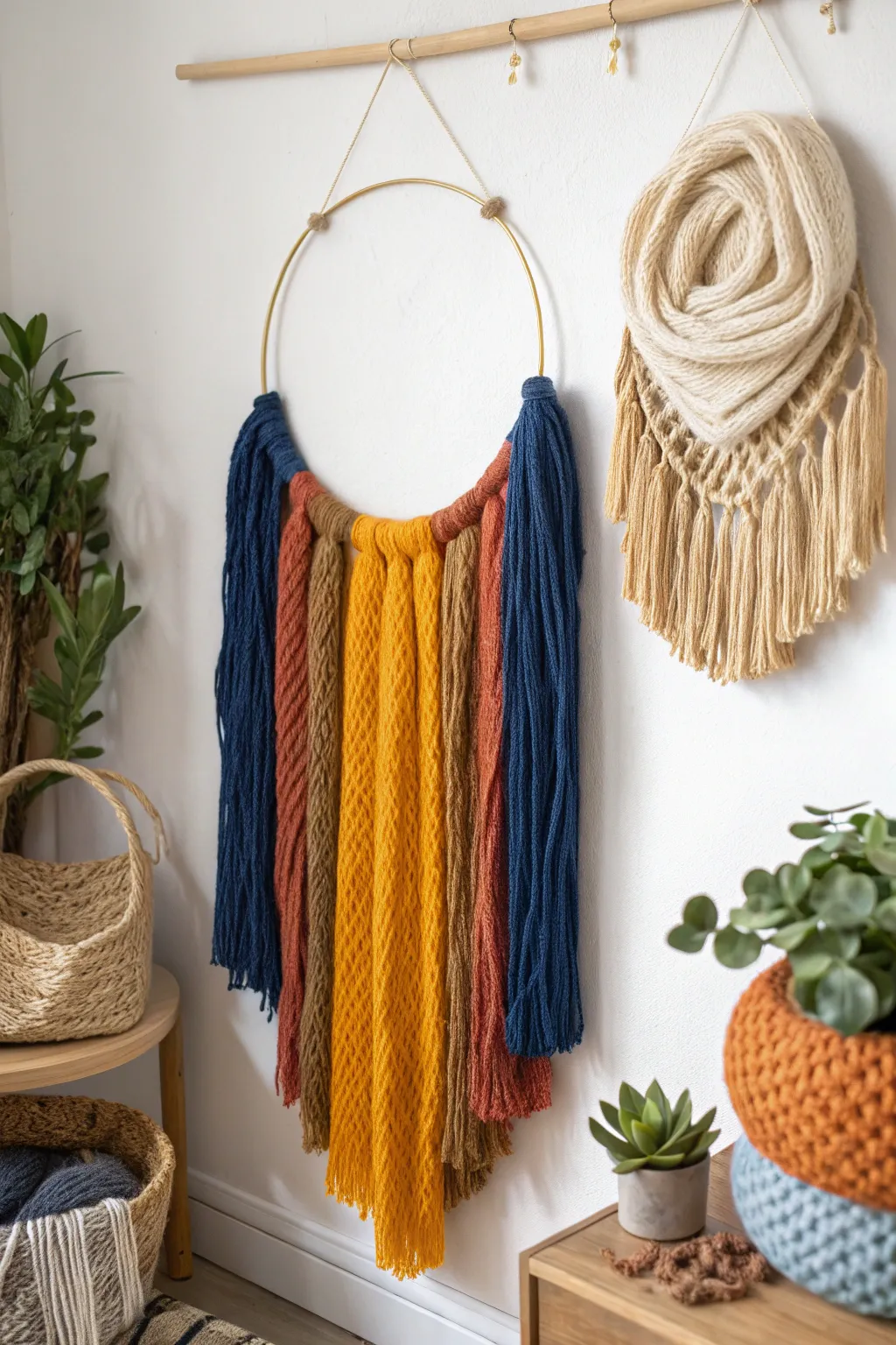 Crafting stories through textures: a vibrant exploration of identity in yarn and fabric.