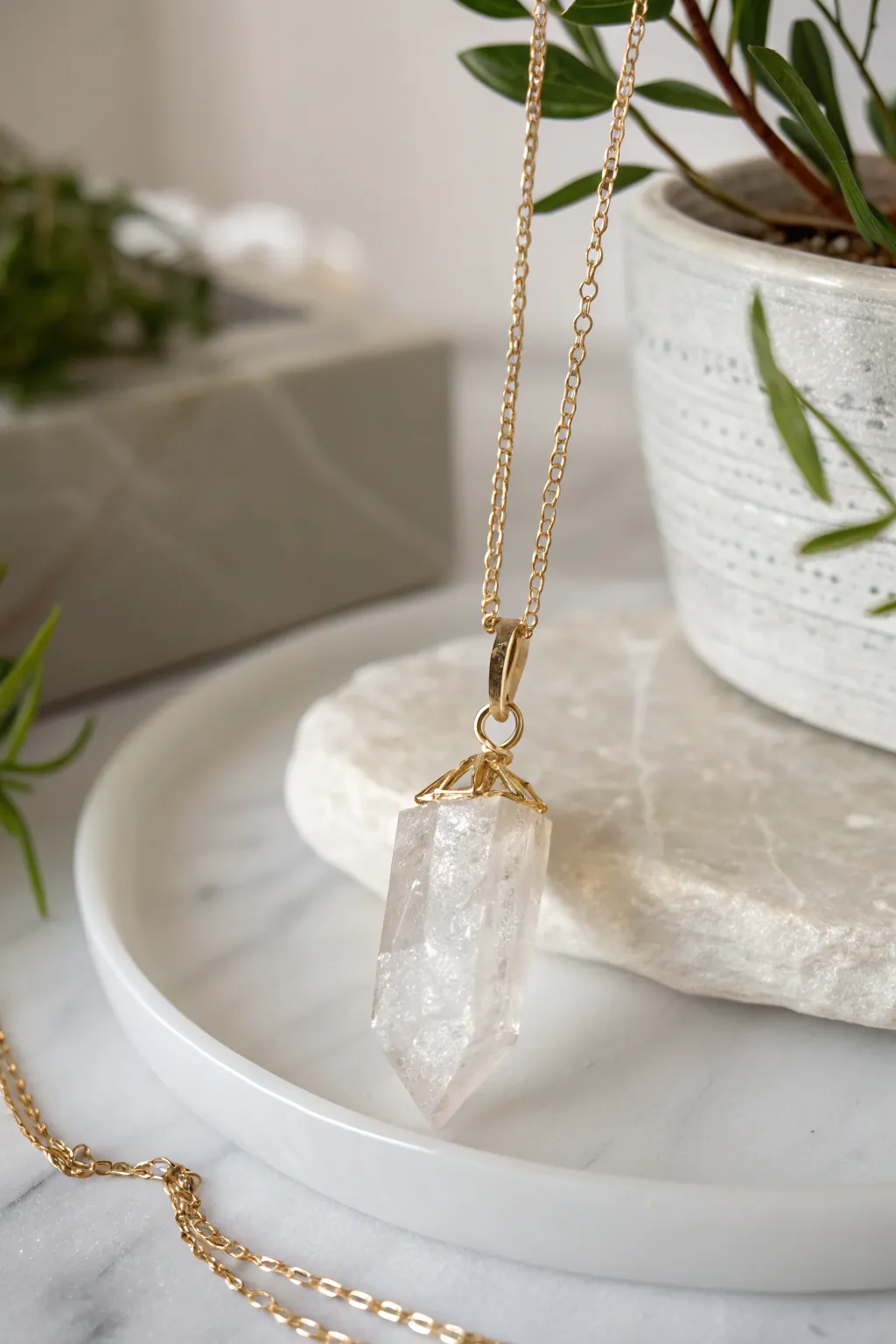 Embrace the magic of nature with a raw crystal statement pendant.
