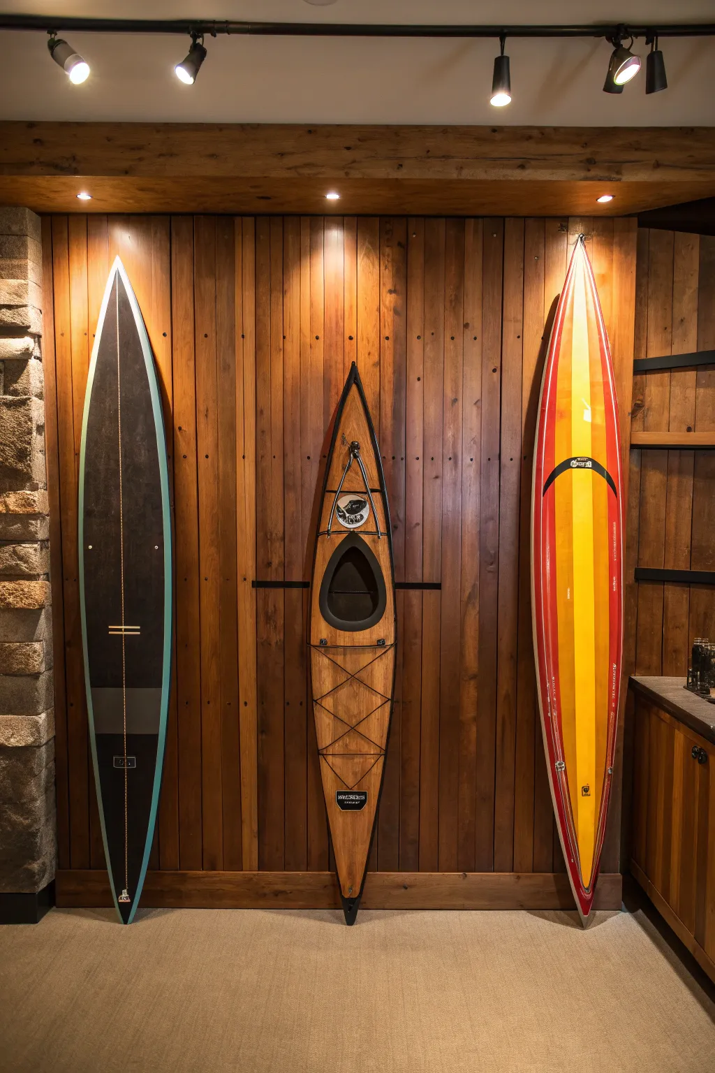 Transform your gear into art with a stylish Paddleboard Wall.