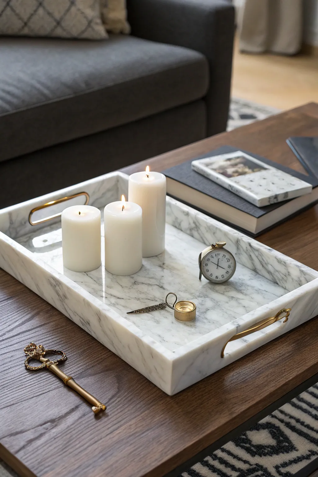 Elevate your space with a touch of handcrafted elegance: the perfect marble tray.