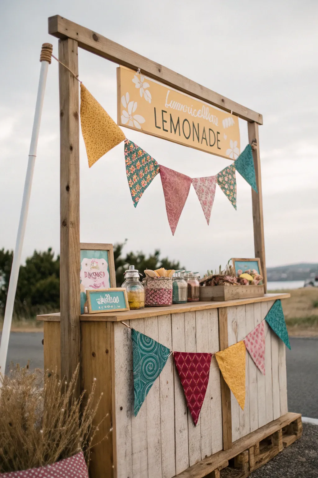 Invite charm to your lemonade stand with fluttering bunting and banners that captivate and call out to passersby.