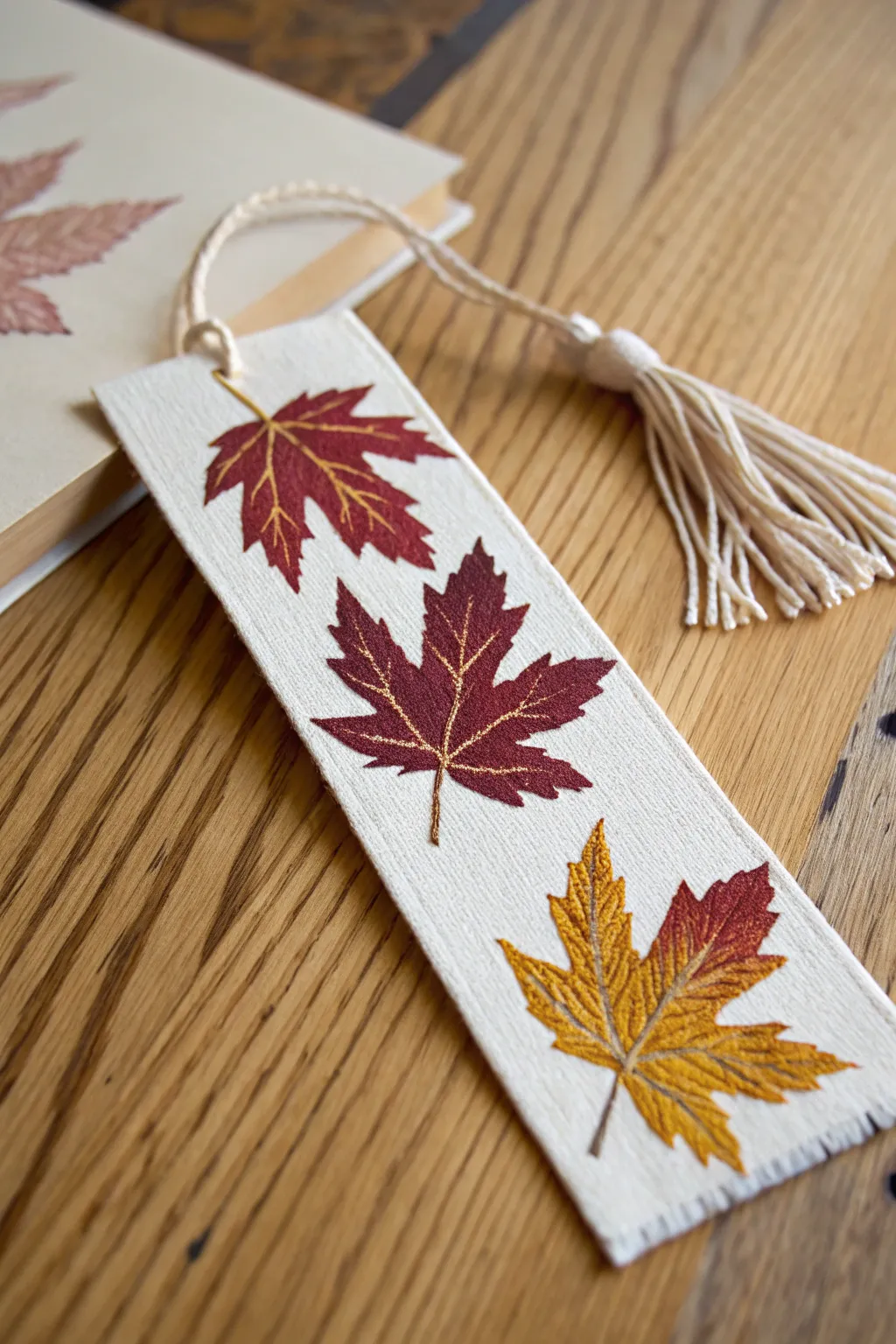 Celebrate the beauty of autumn with this handcrafted seasonal bookmark.