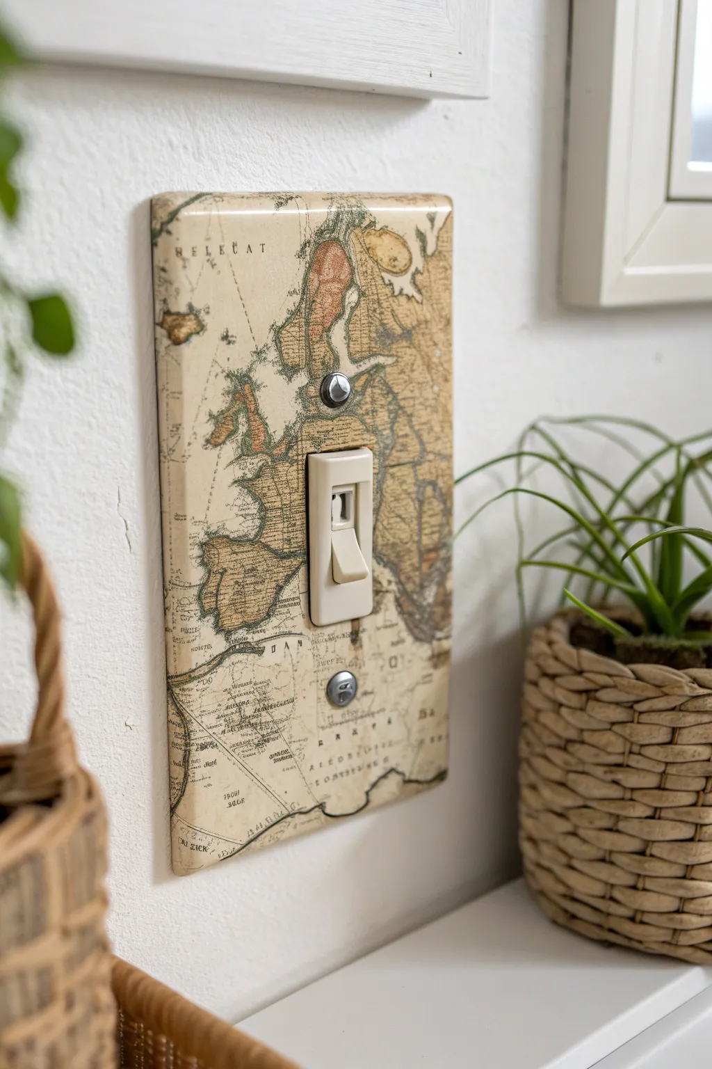 Transform your space with a vintage map light switch cover—perfect for the adventurous soul seeking simplicity and beauty.