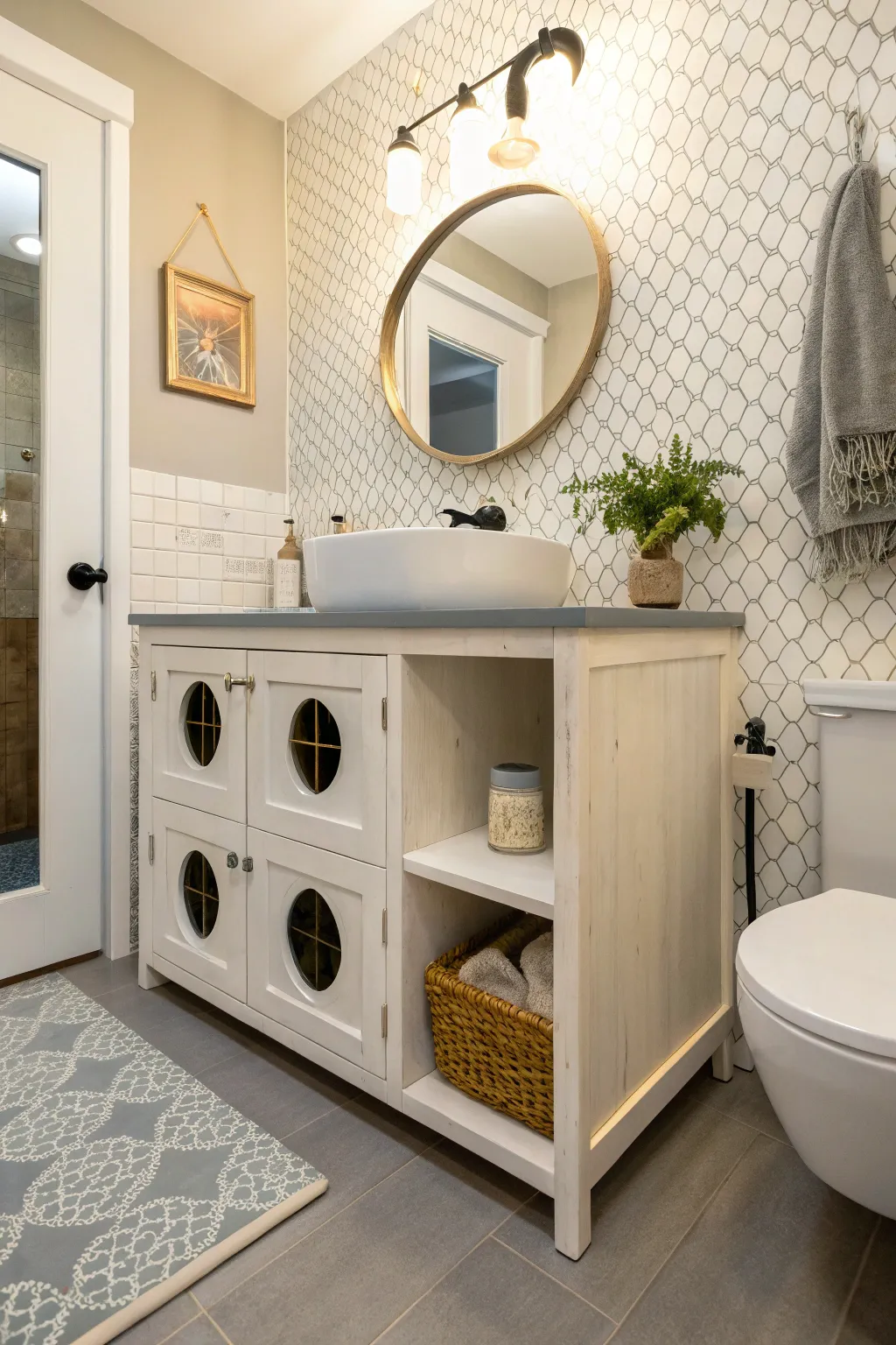 DIY transformations can turn any cabinet into a functional litter box space.