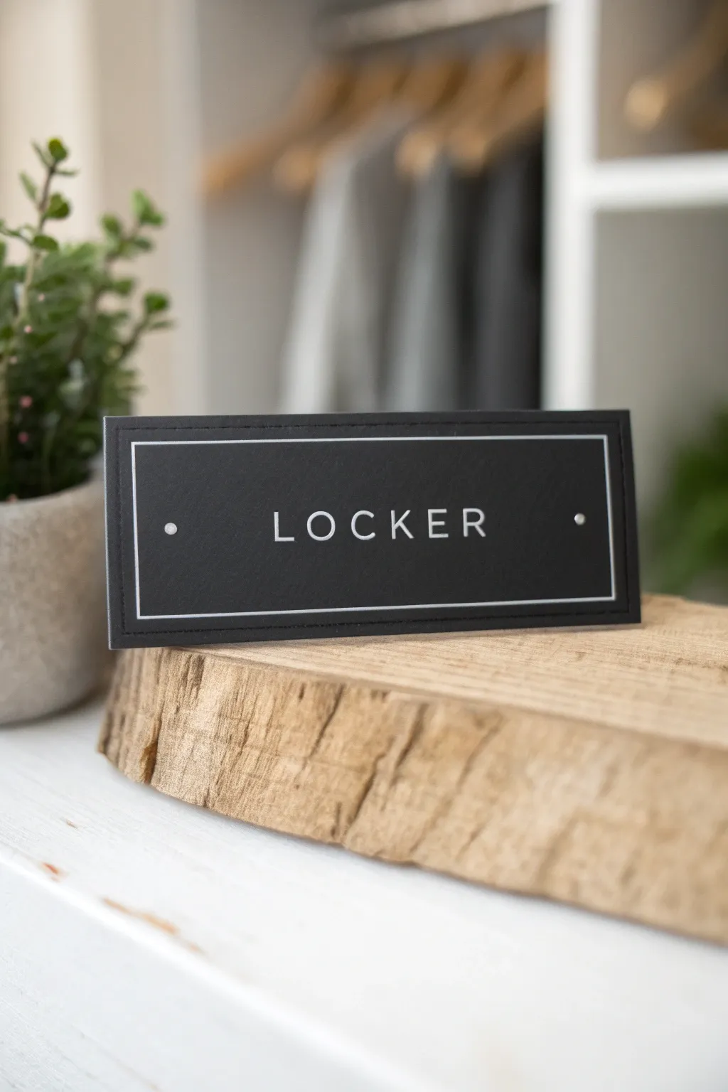 Elevate your space with minimalist elegance: a name tag that speaks volumes in simplicity and style.