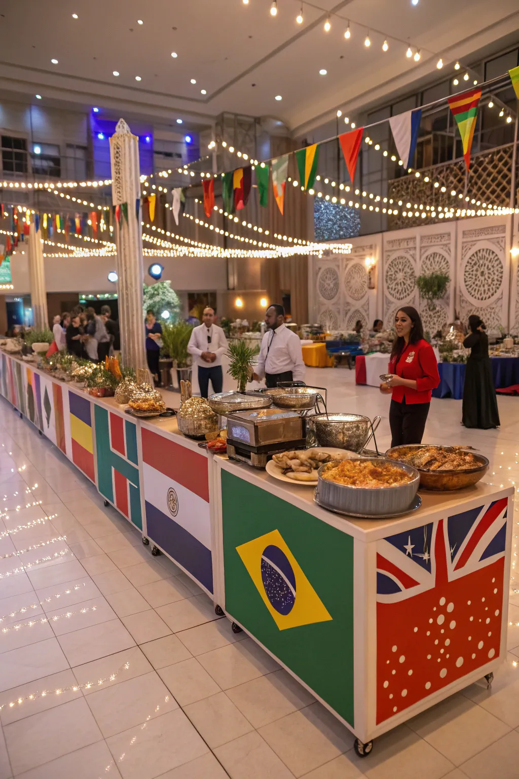 A travel-themed tasting tour for a global 50th birthday celebration.