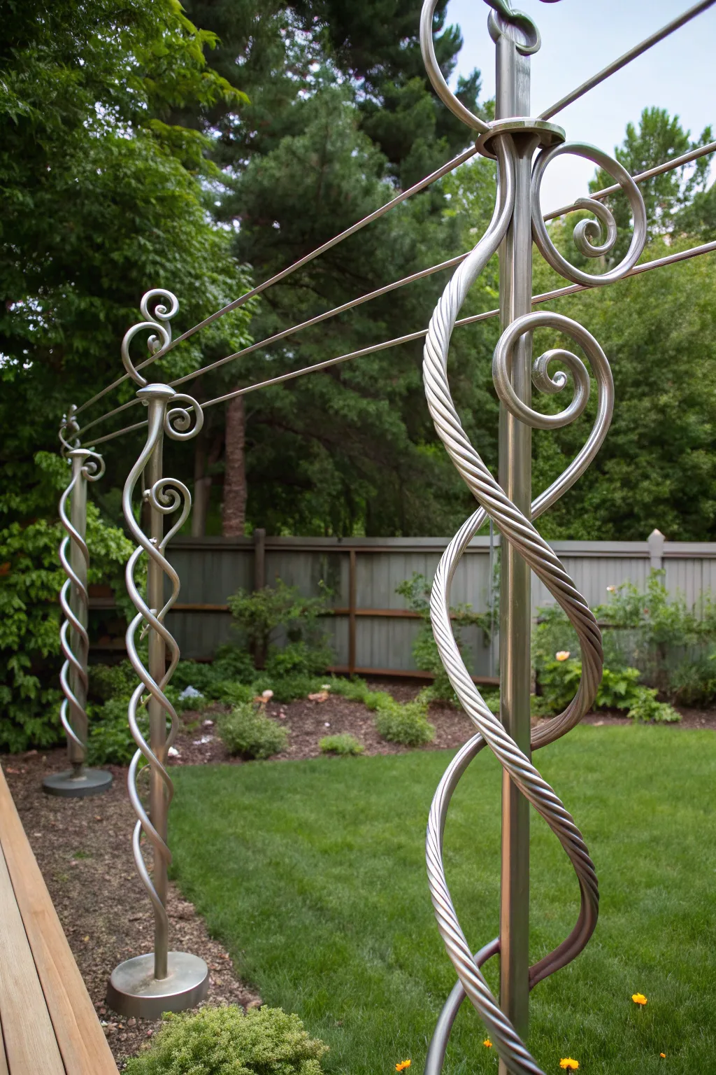 Elevate your laundry routine with a stunning sculptural clothesline that becomes the talk of the neighborhood.